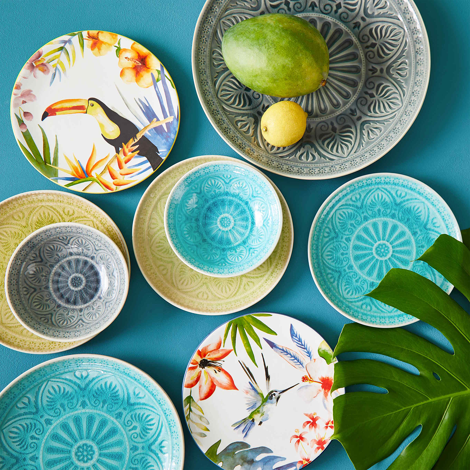 SUMATRA farfurie Ø 25 cm, turcoaz