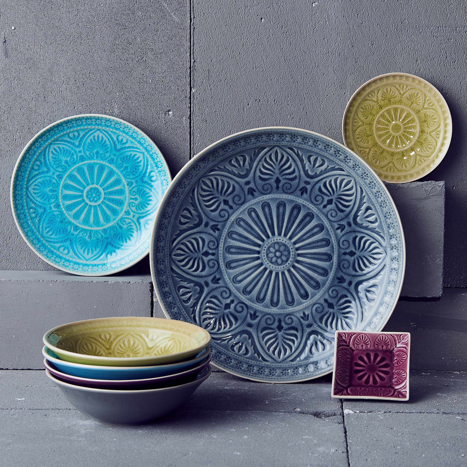 SUMATRA farfurie Ø 25 cm, turcoaz