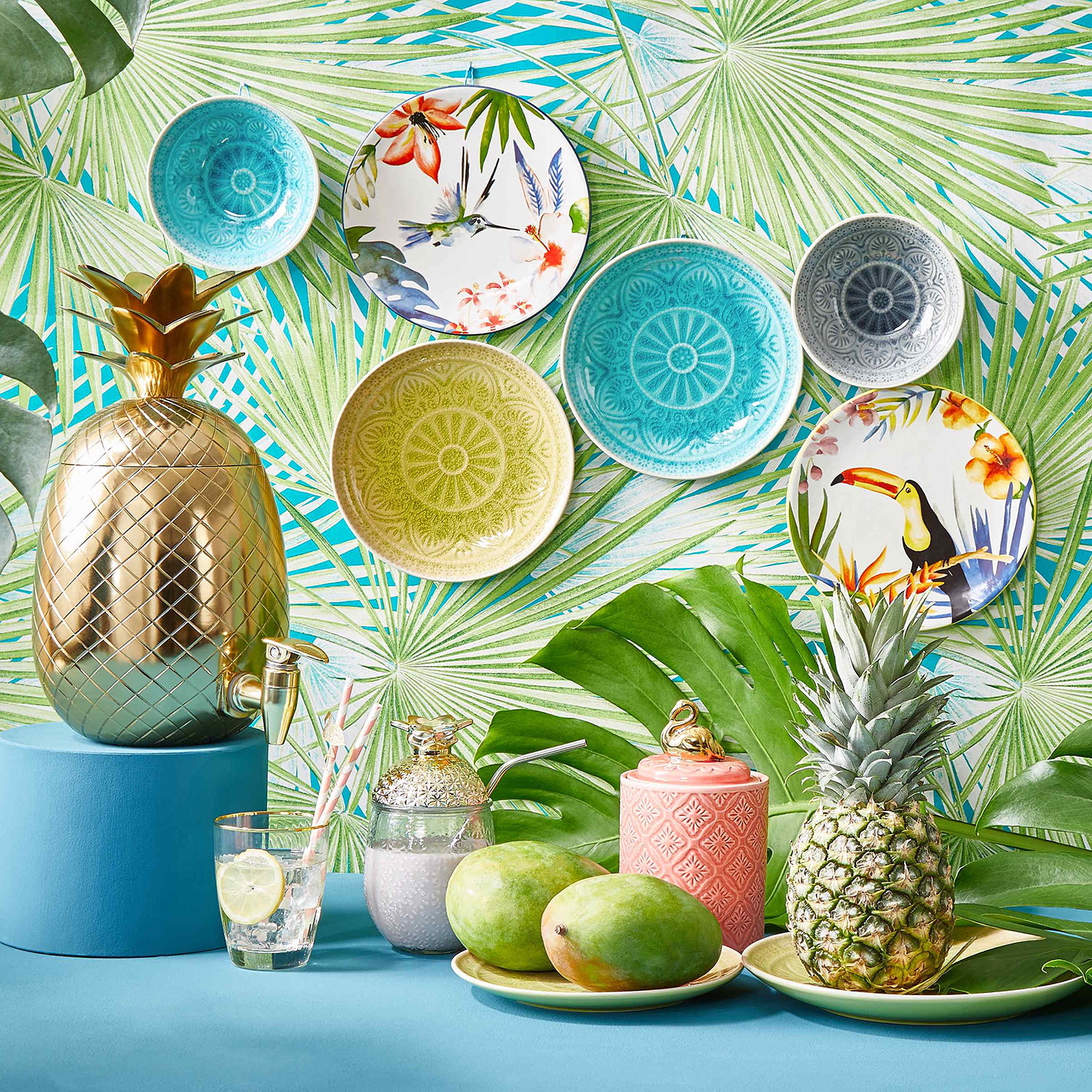 SUMATRA farfurie Ø 21 cm, turcoaz