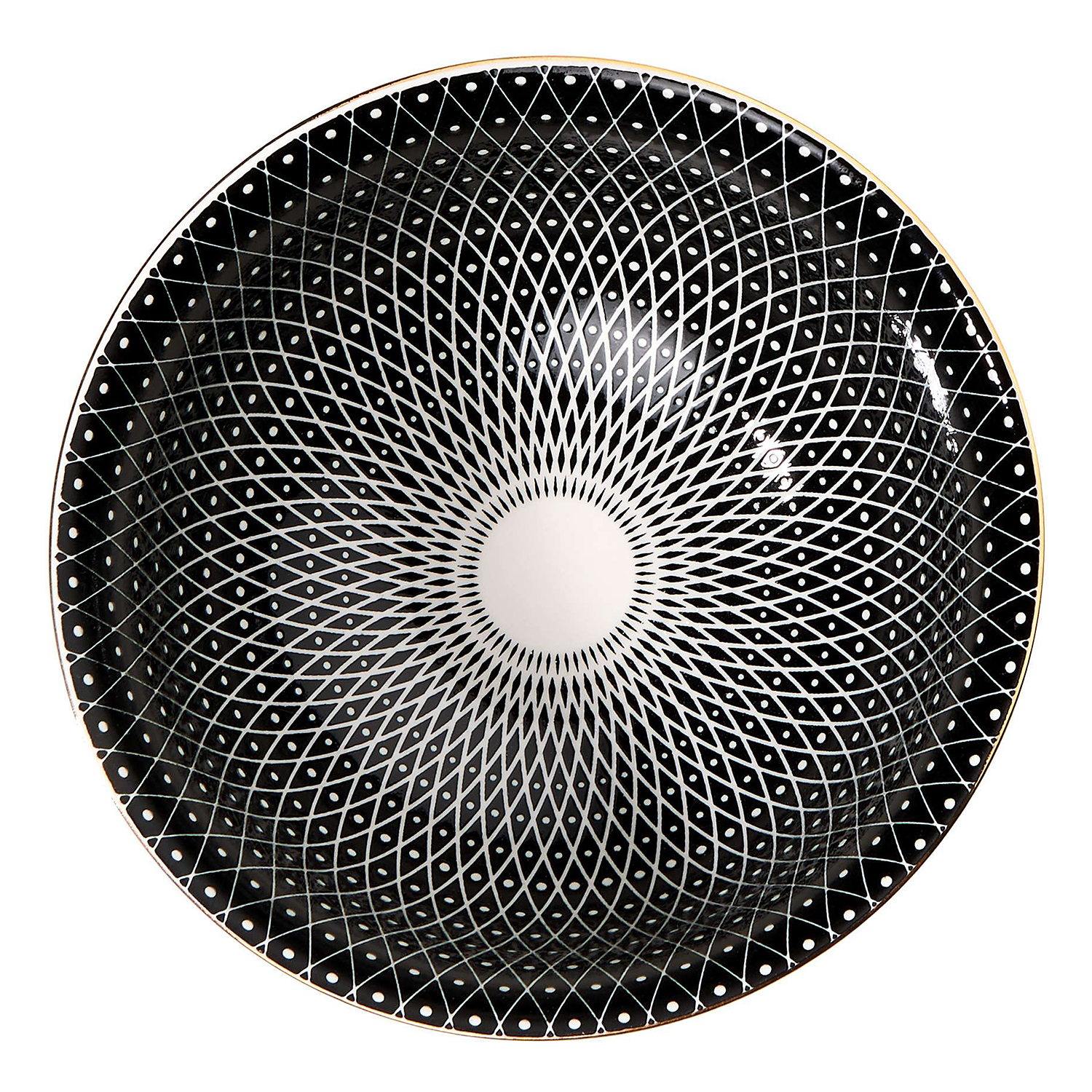 ORNAMENTS bol 520 ml, alb/negru