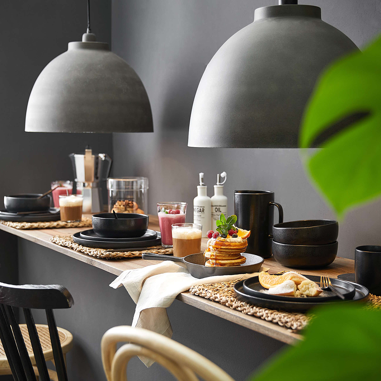 CASA NOVA bol pentru cereale Ø 16 cm 600ml, negru