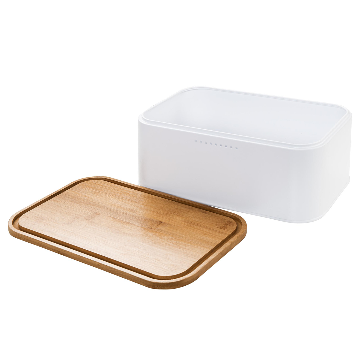 BREAD'N'BREAKFAST cutie paine cu capac alb