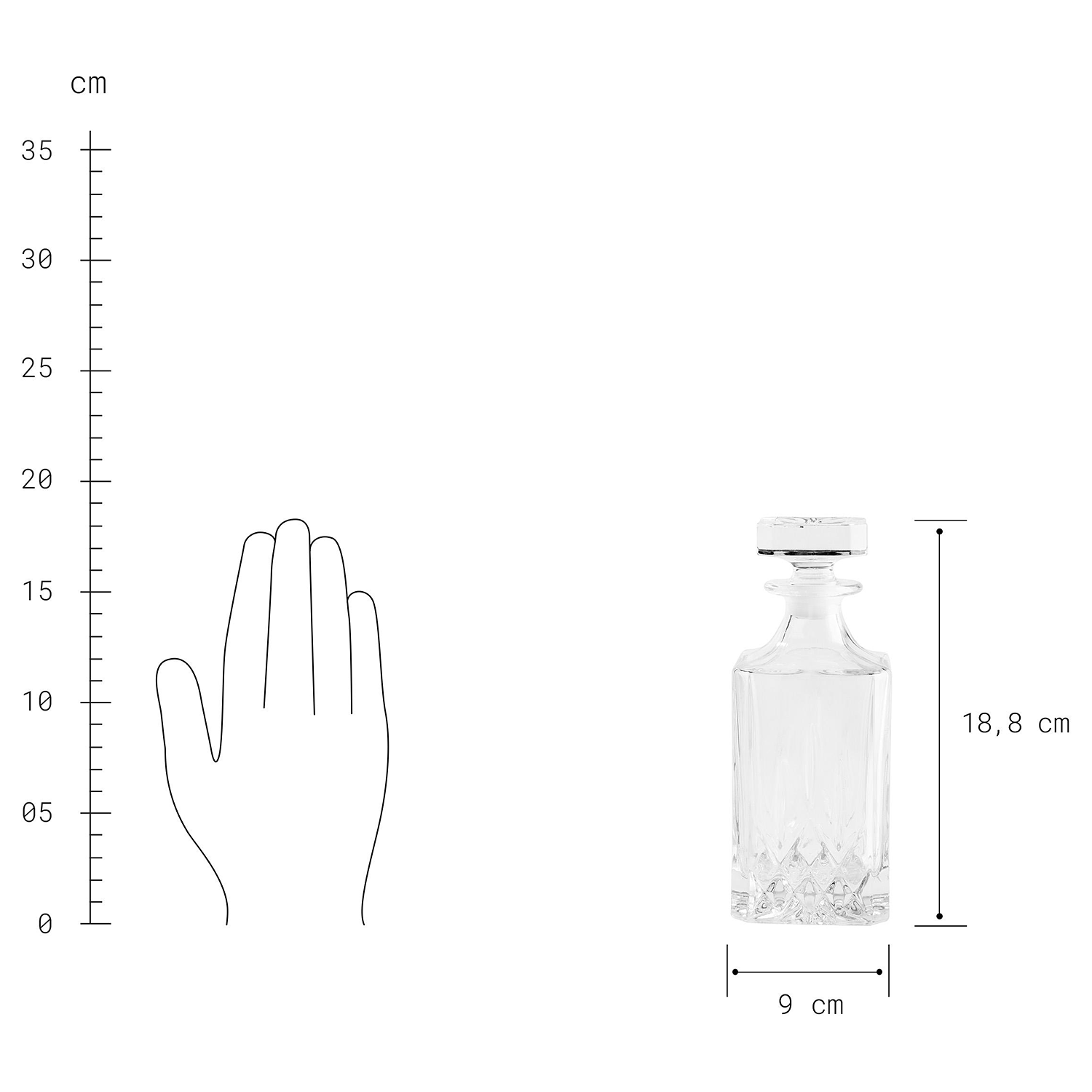 CRYSTAL CLUB carafa de cristal 750 ml