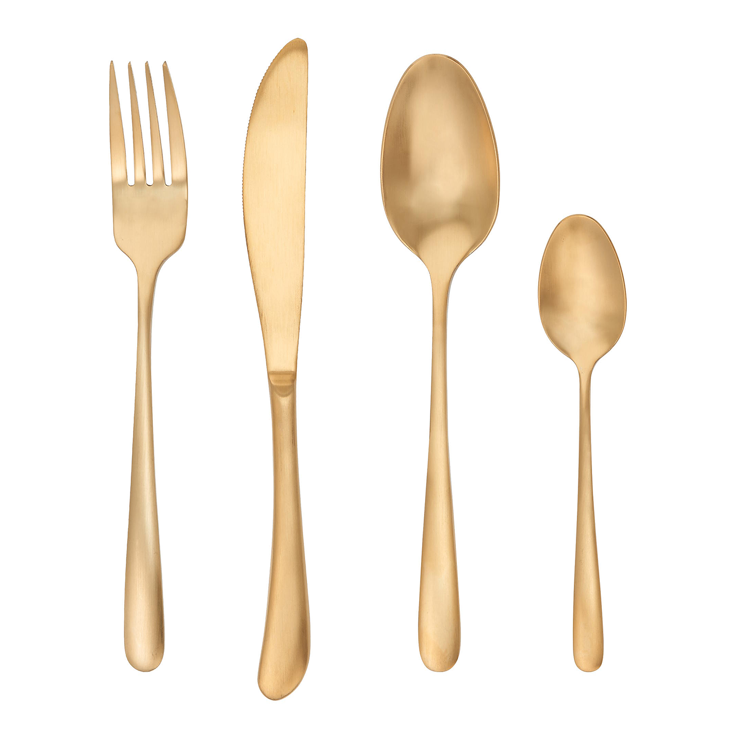 KINGS set tacamuri 4 piese, auriu mat