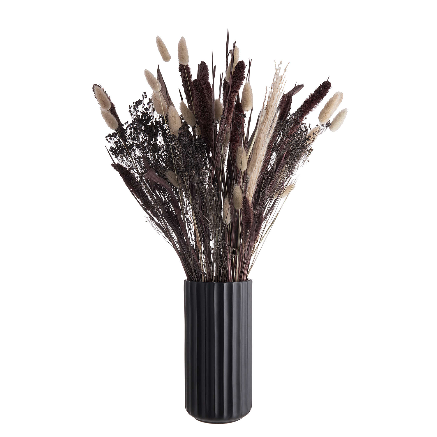 LIV vaza ceramica cilindrica H20cm, negru