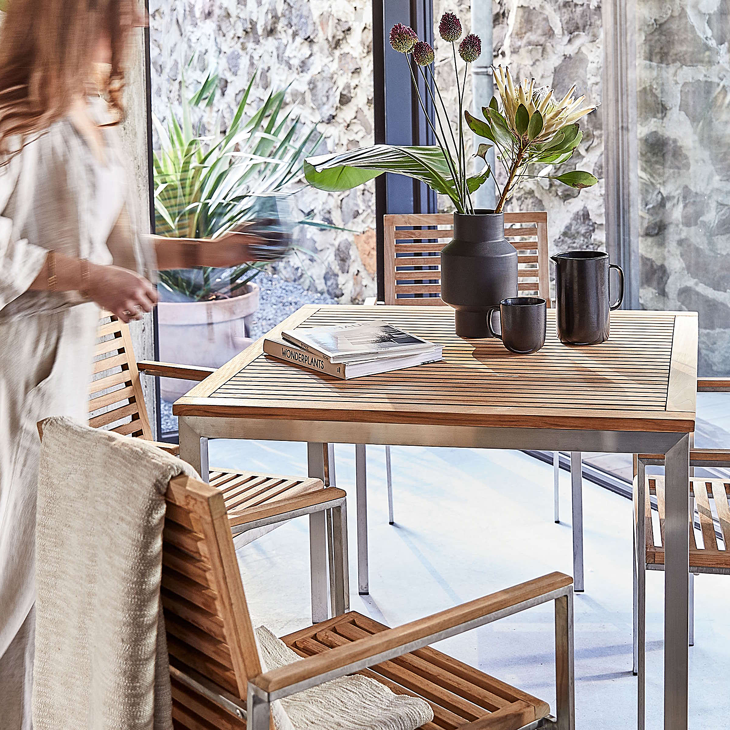 RUNA vaza ceramica 25,5cm, neagra