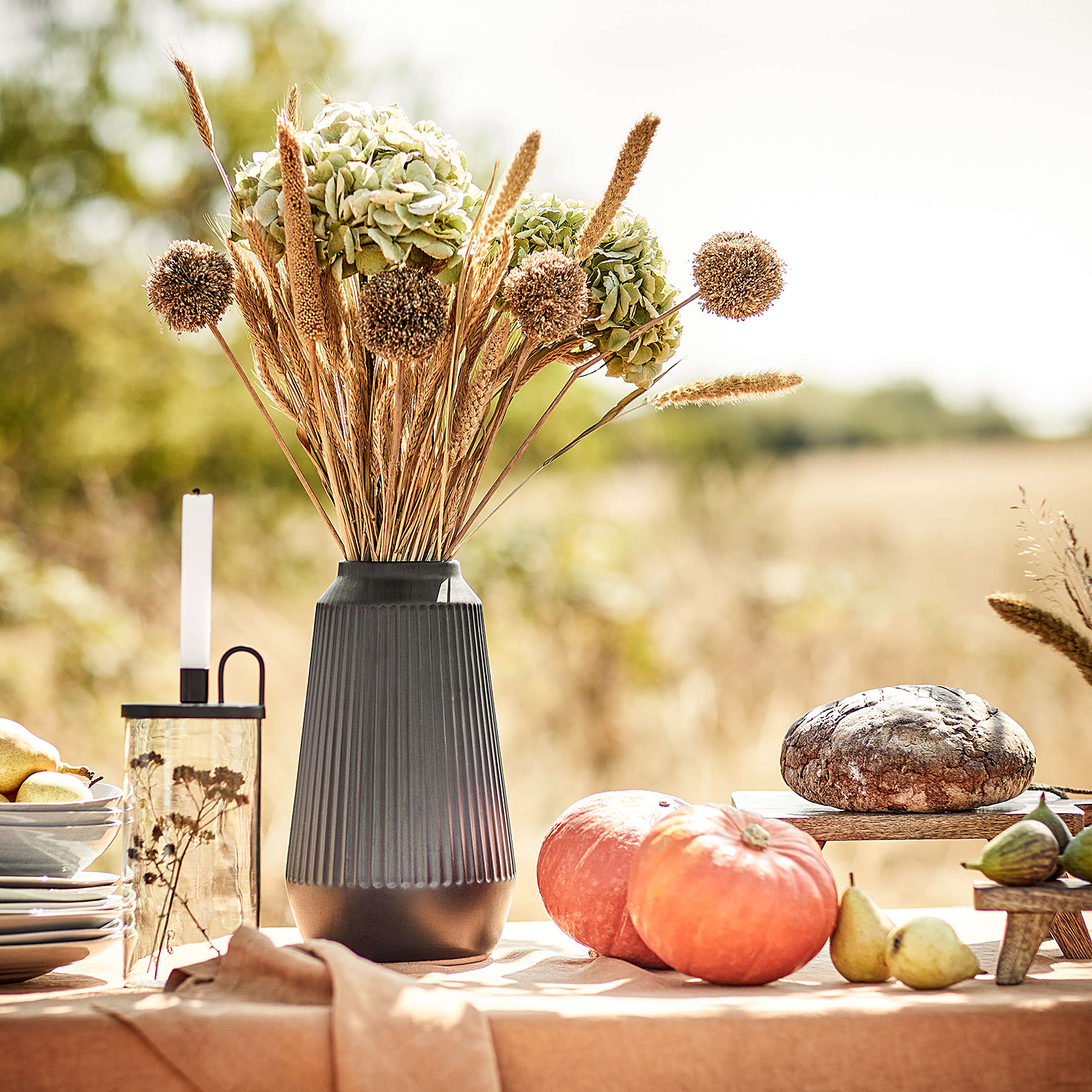 FINJA vaza ceramica 31,5cm, negru