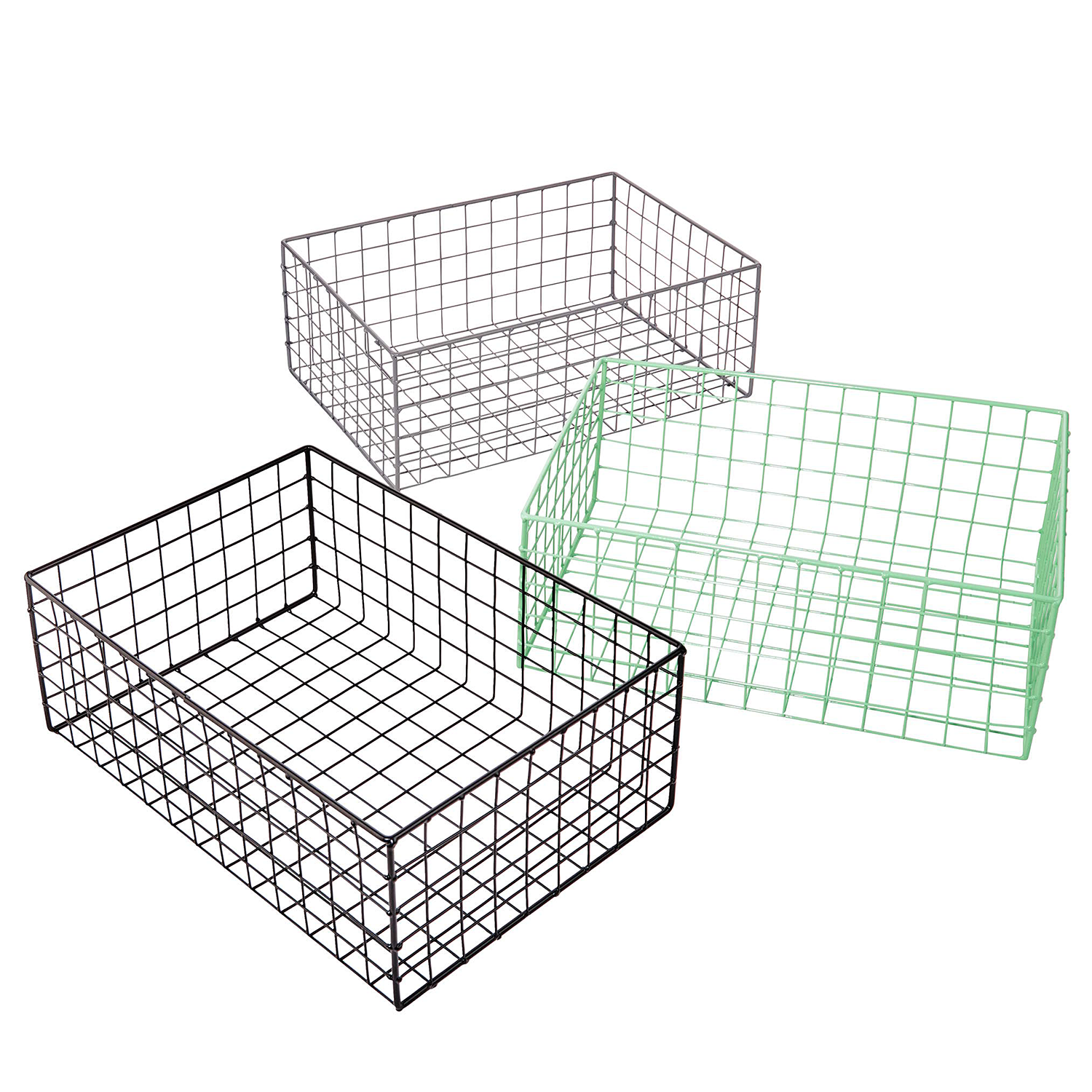 DEPOSIT cos din metal 34x24 negru