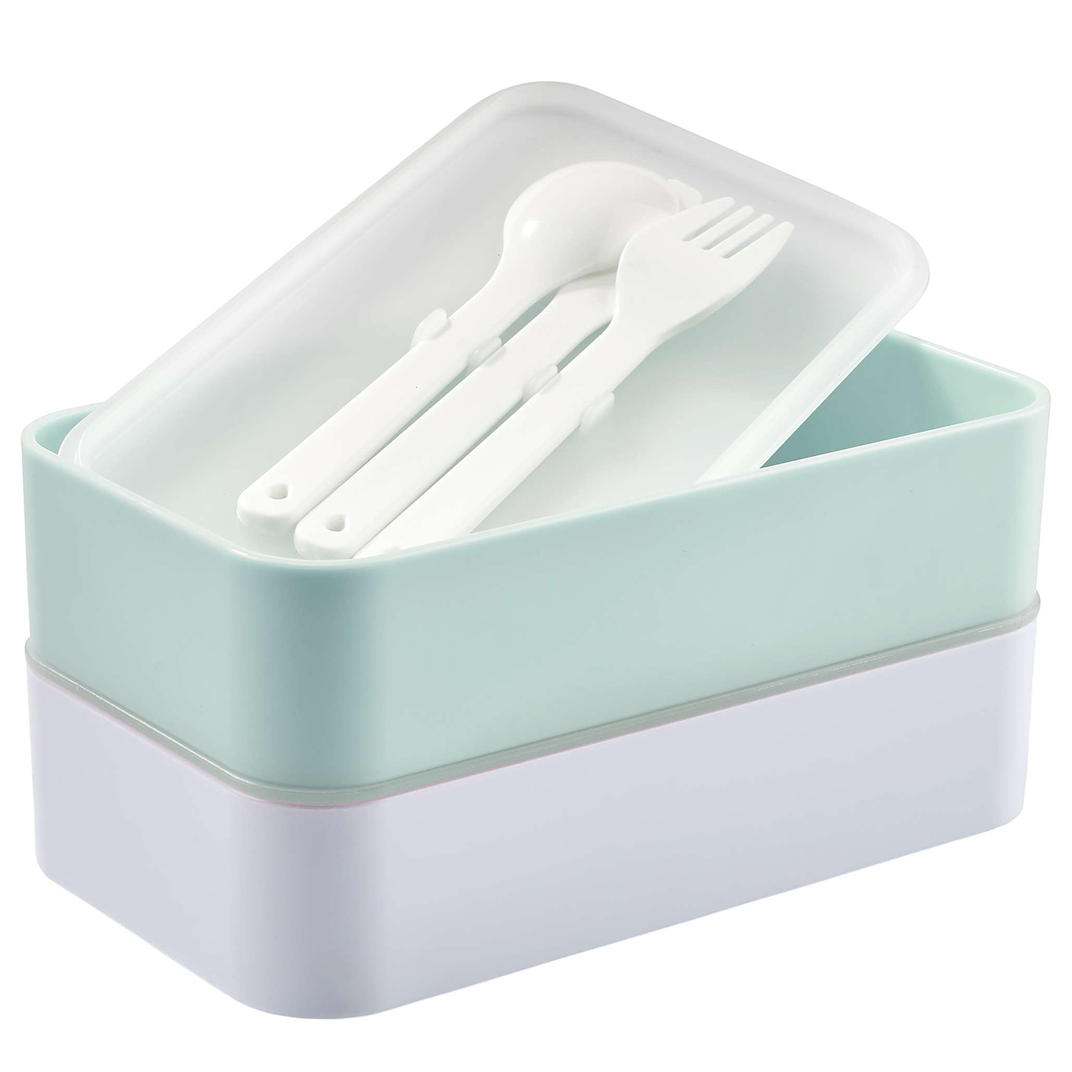 SNACK PACK cutie pranz cu tacamuri albastra