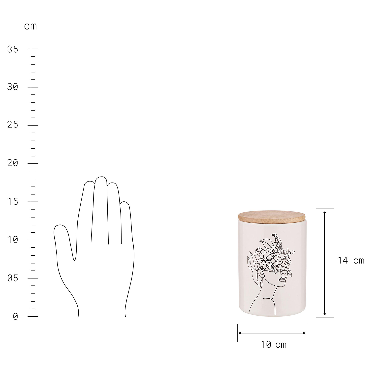 QUEEN IT cutie de depozitare 700 ml - line art