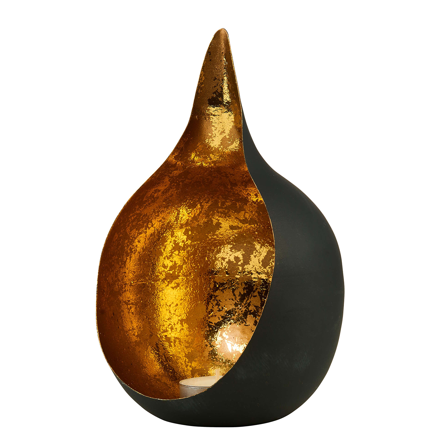 DELIGHT suport rotund pentru lumanari tip tealight negru | Ø20cm