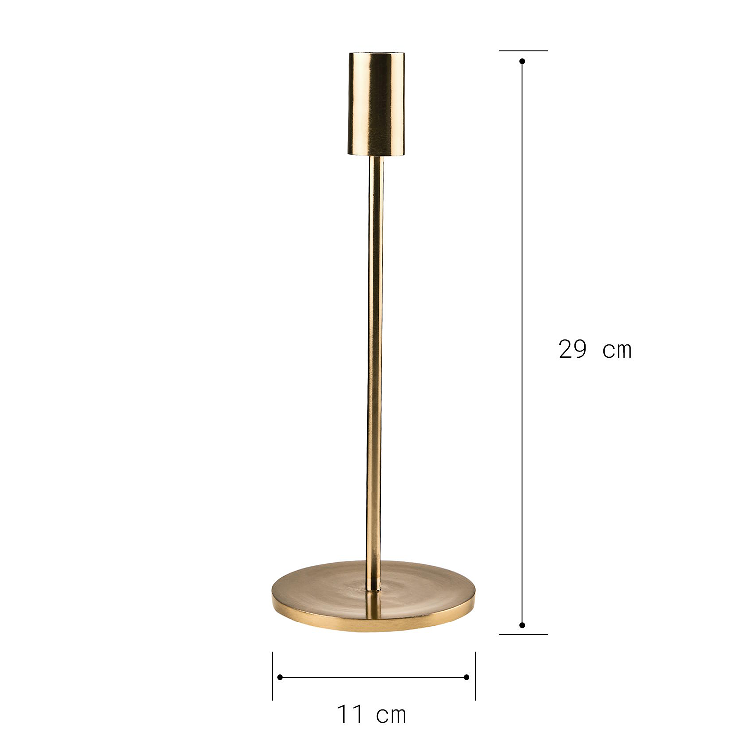 HIGHLIGHT suport pentru lumanari metalizat, auriu 29 cm