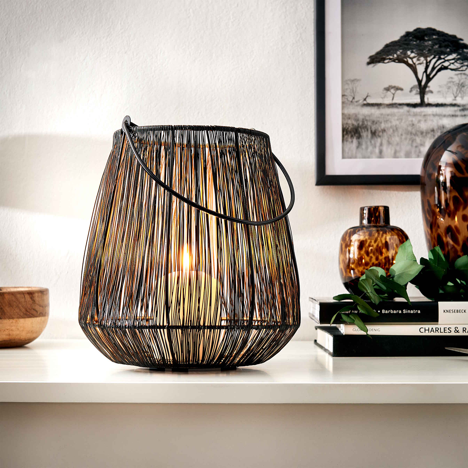 YOKO felinar negru | 25 cm