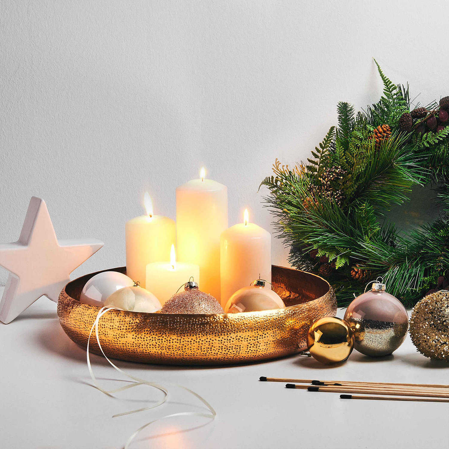 ORIENTAL LOUNGE platou decorativ auriu Ø36 cm