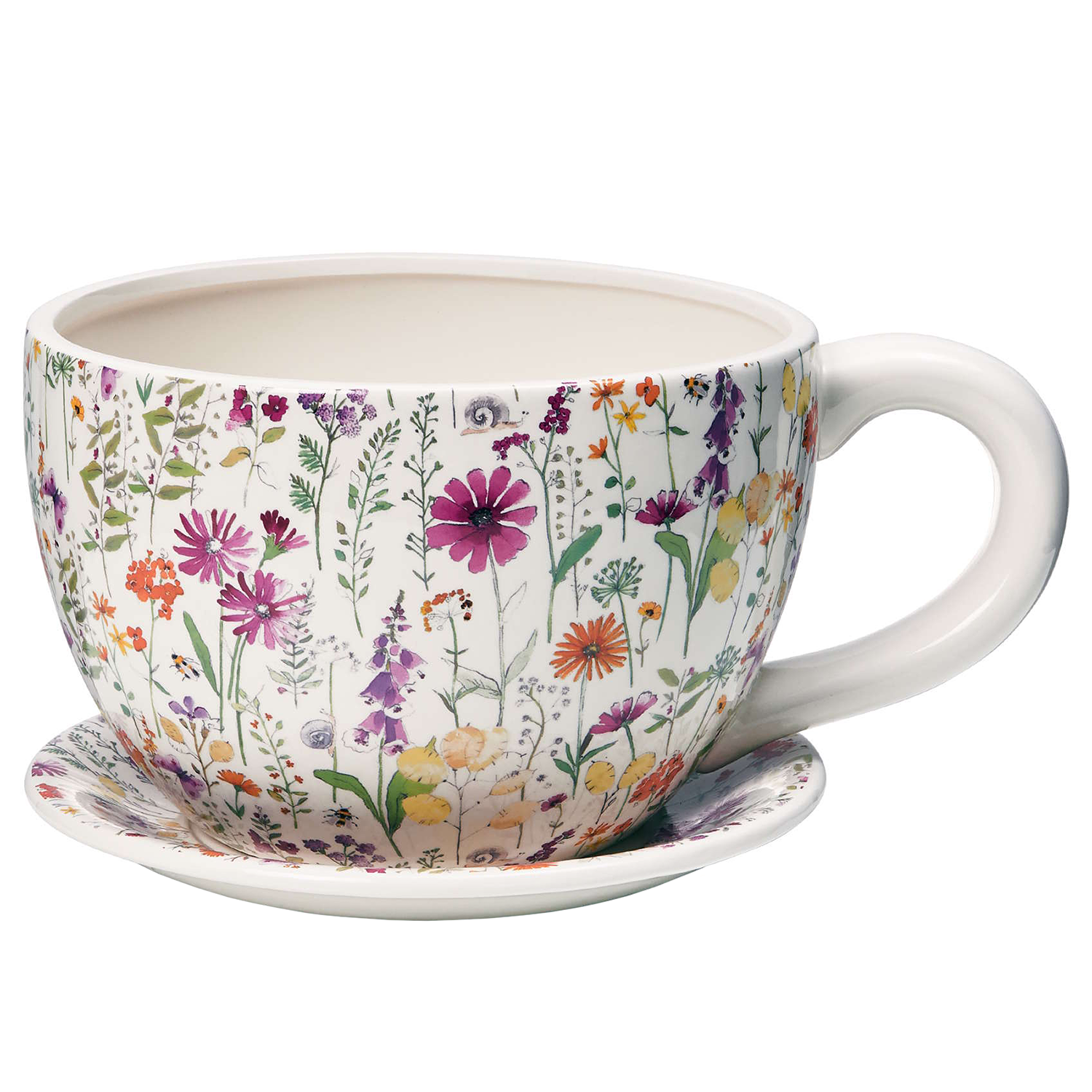 PLANT A CUP cana pentru plante cu decal floare