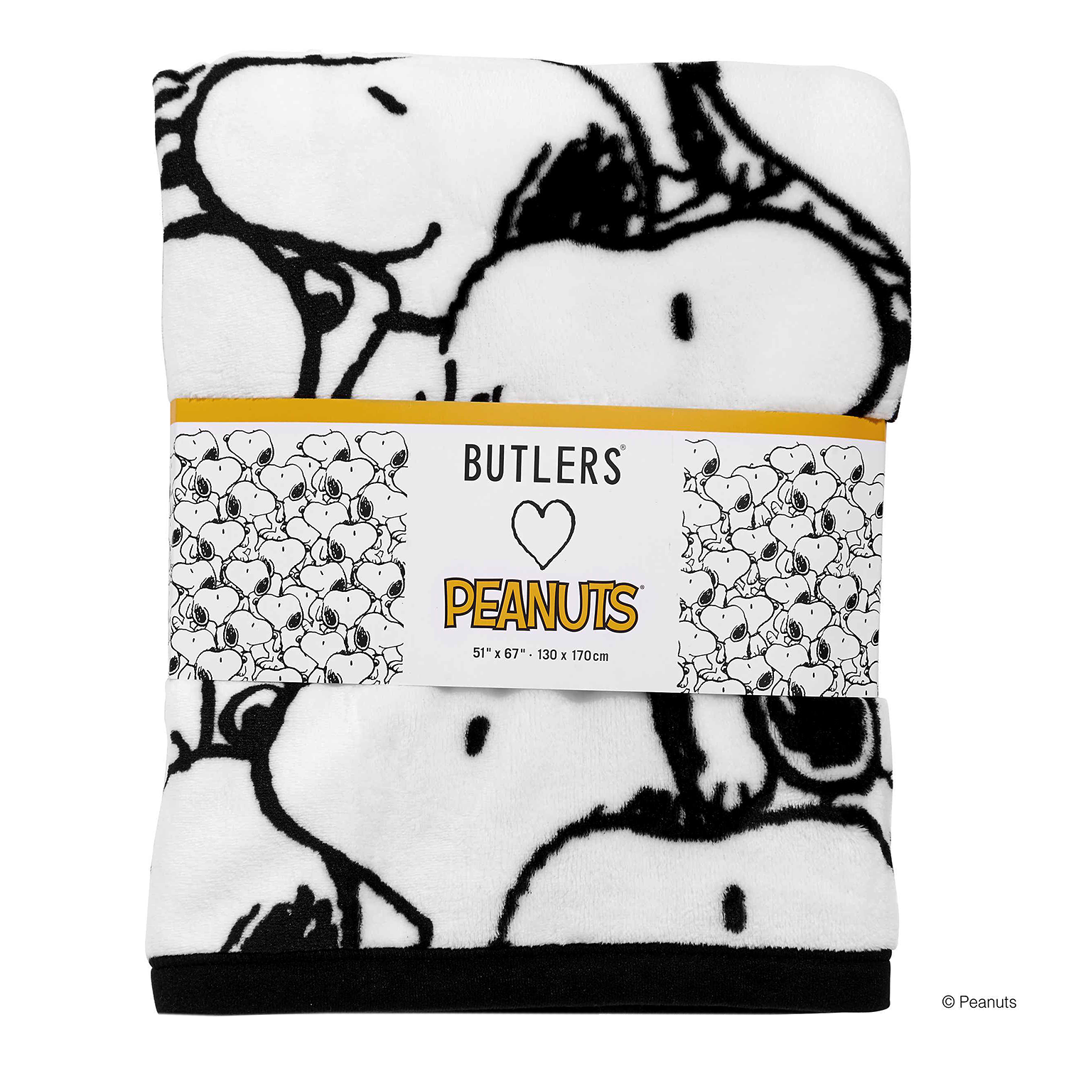 PEANUTS patura flanel Snoopy imprimeu complet