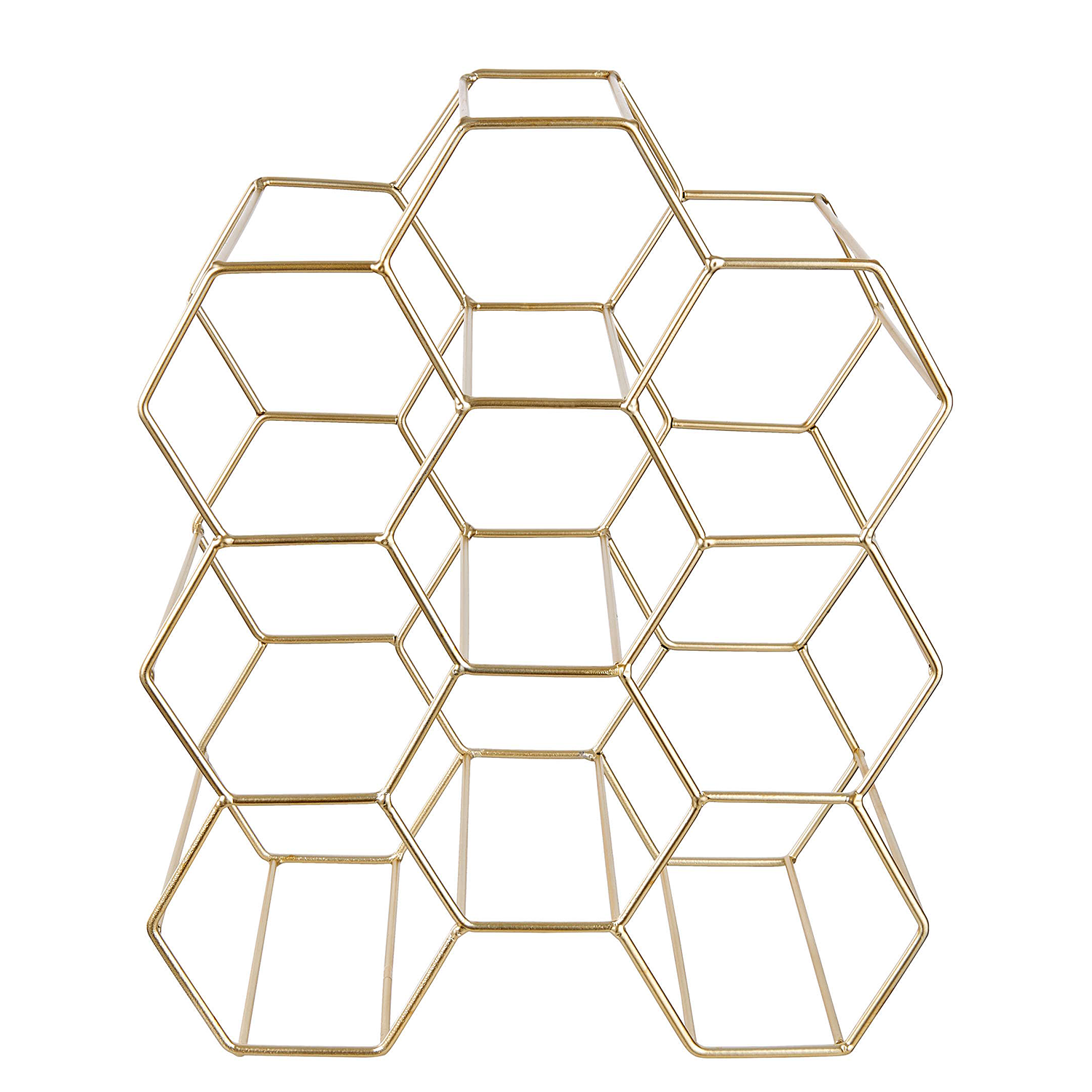 CUBICLE suport pentru vin 9 sticle, auriu