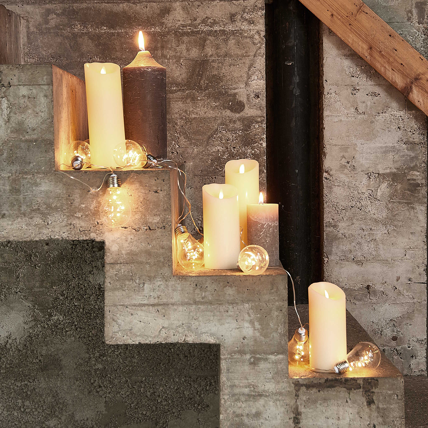 BULB LIGHTS Instalatie 10 LED, transparent