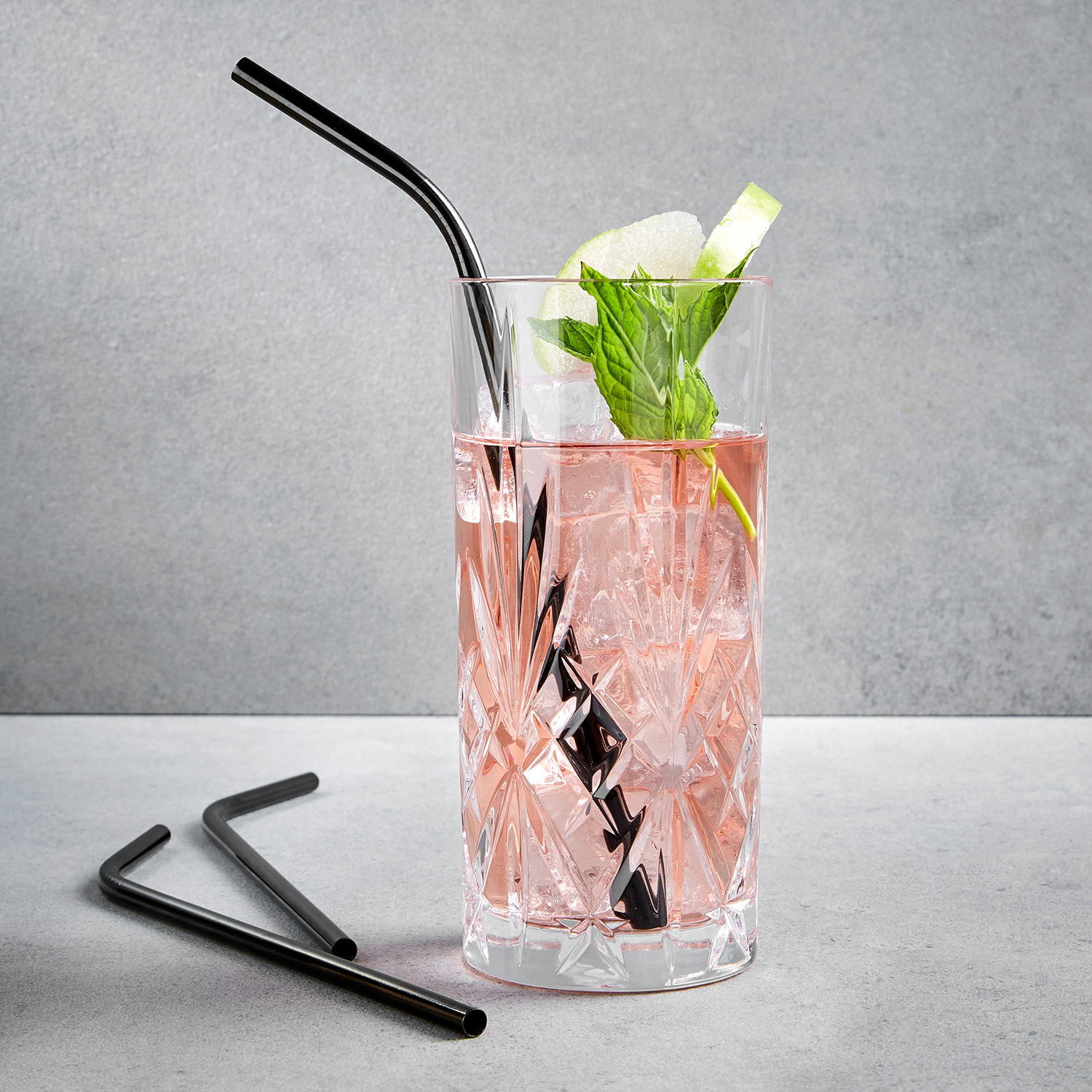 MANHATTAN LOUNGE paie inox 4 buc., gri-metalizat