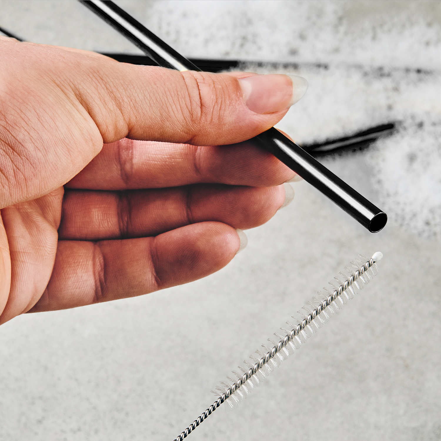 MANHATTAN LOUNGE paie inox 4 buc., gri-metalizat