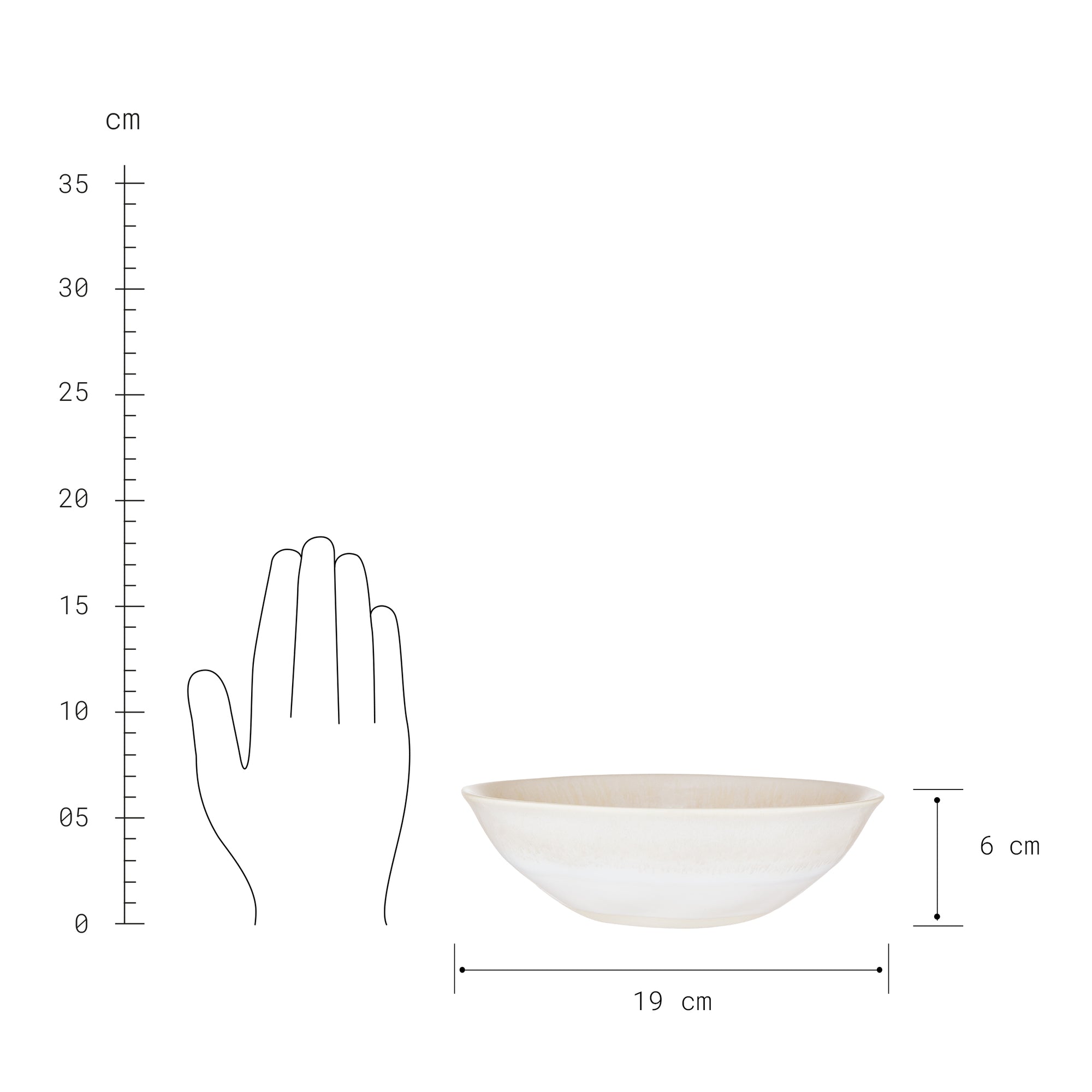 ATLANTIS bol 550 ml, bej
