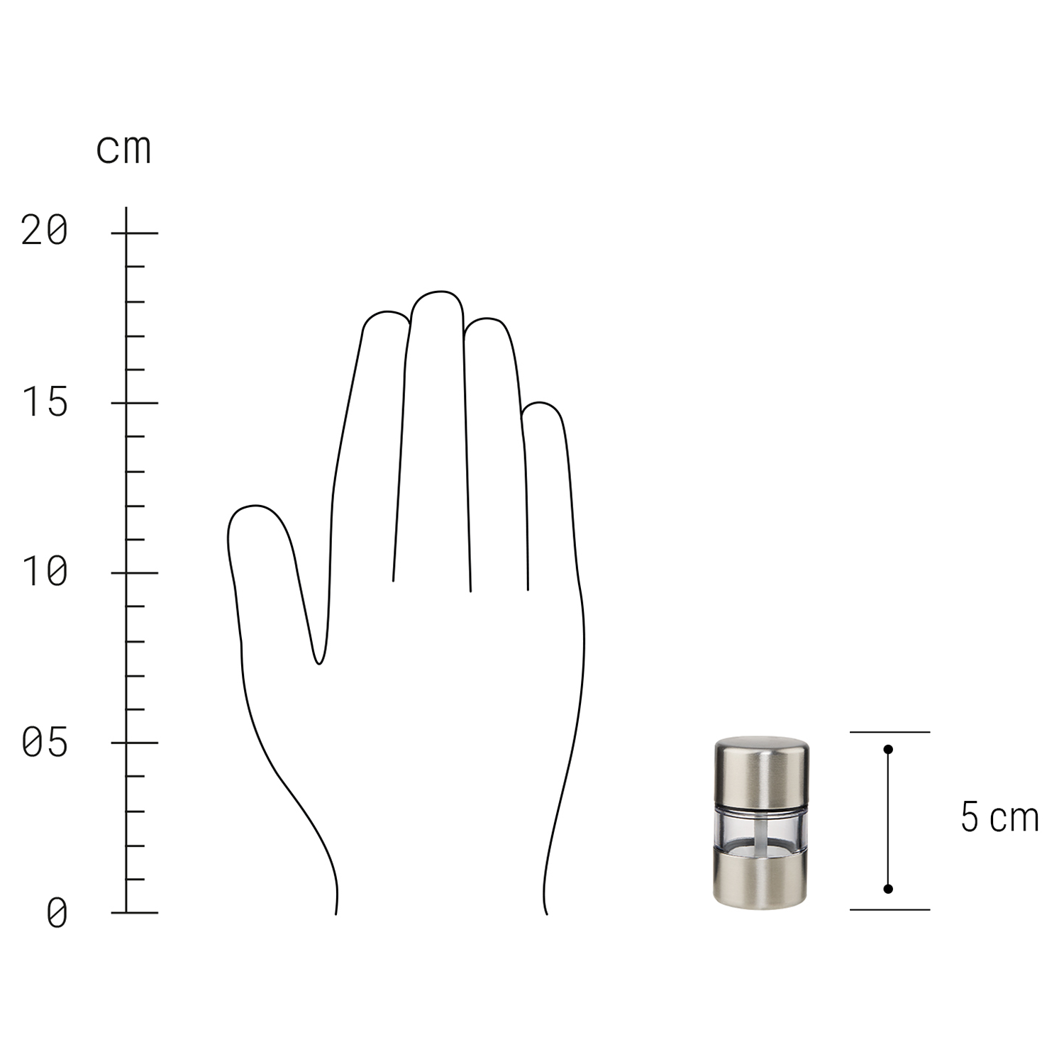 SPICE UP mini rasnita pentru sare sau piper