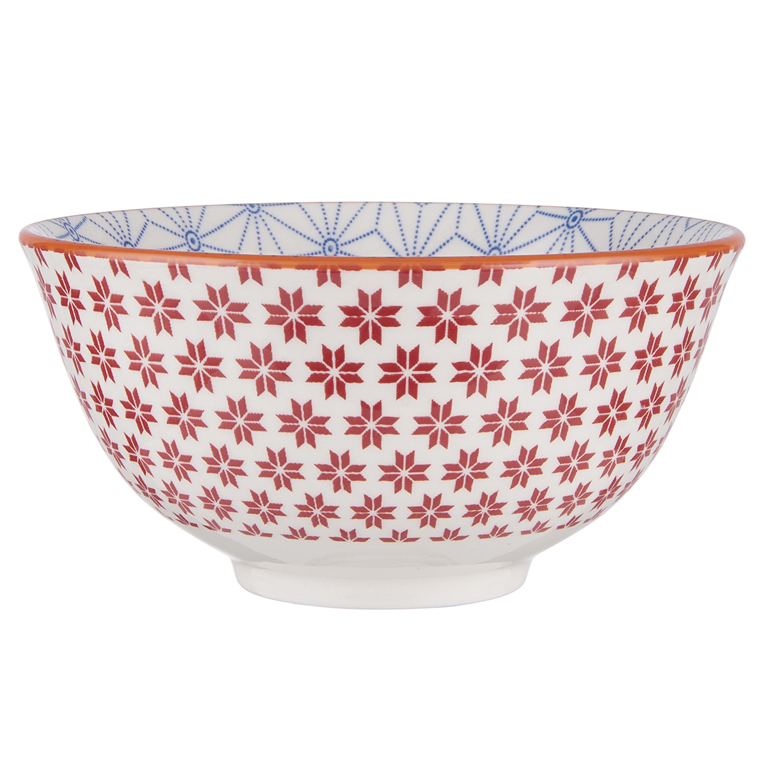 ORNAMENTS bol 240 ml, albastru/rosu