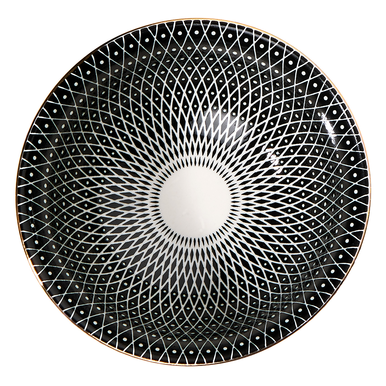 ORNAMENTS bol 240 ml, alb/negru