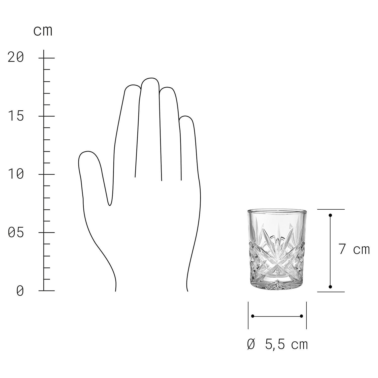 CRYSTAL CLUB pahar shot din cristal 90ml