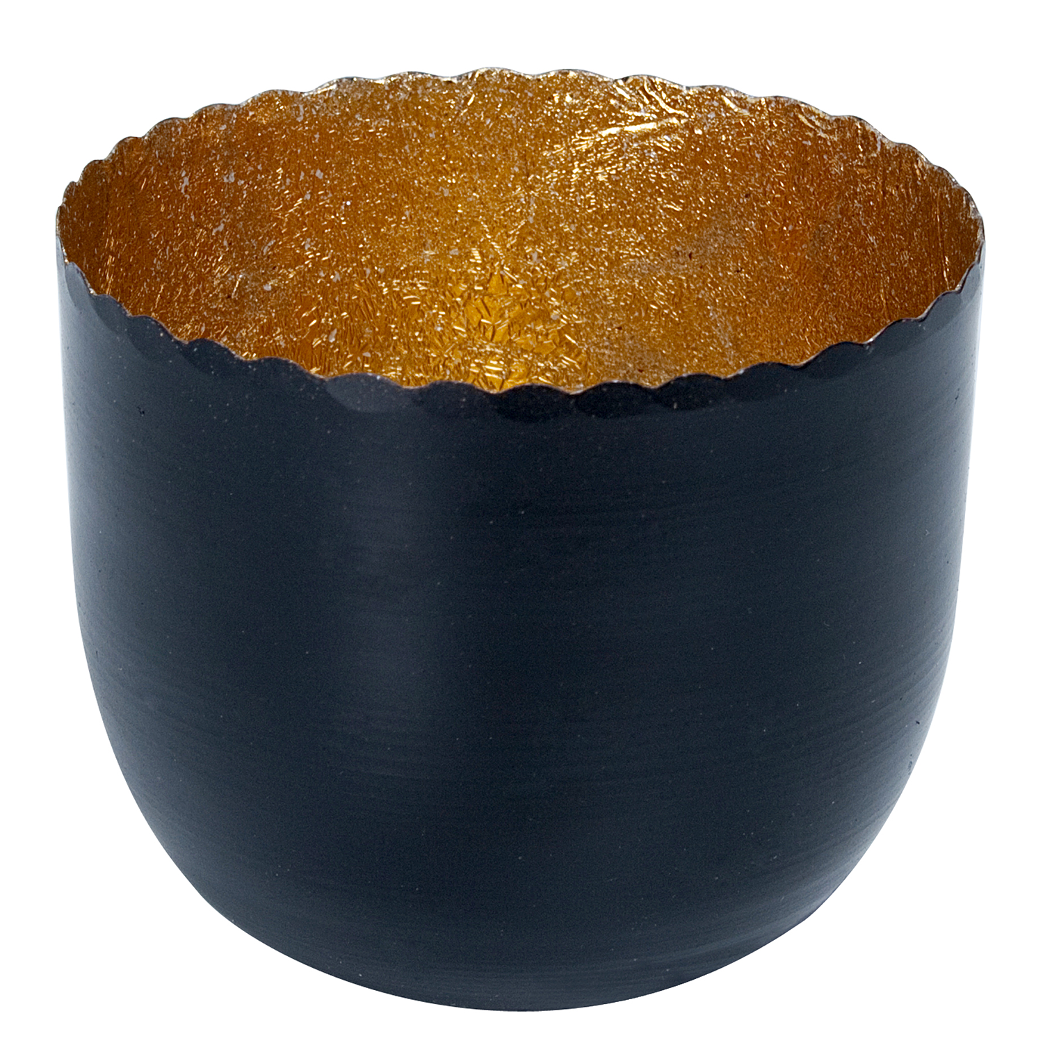 DELIGHT suport pentru lumanare mica negru/auriu Ø7cm