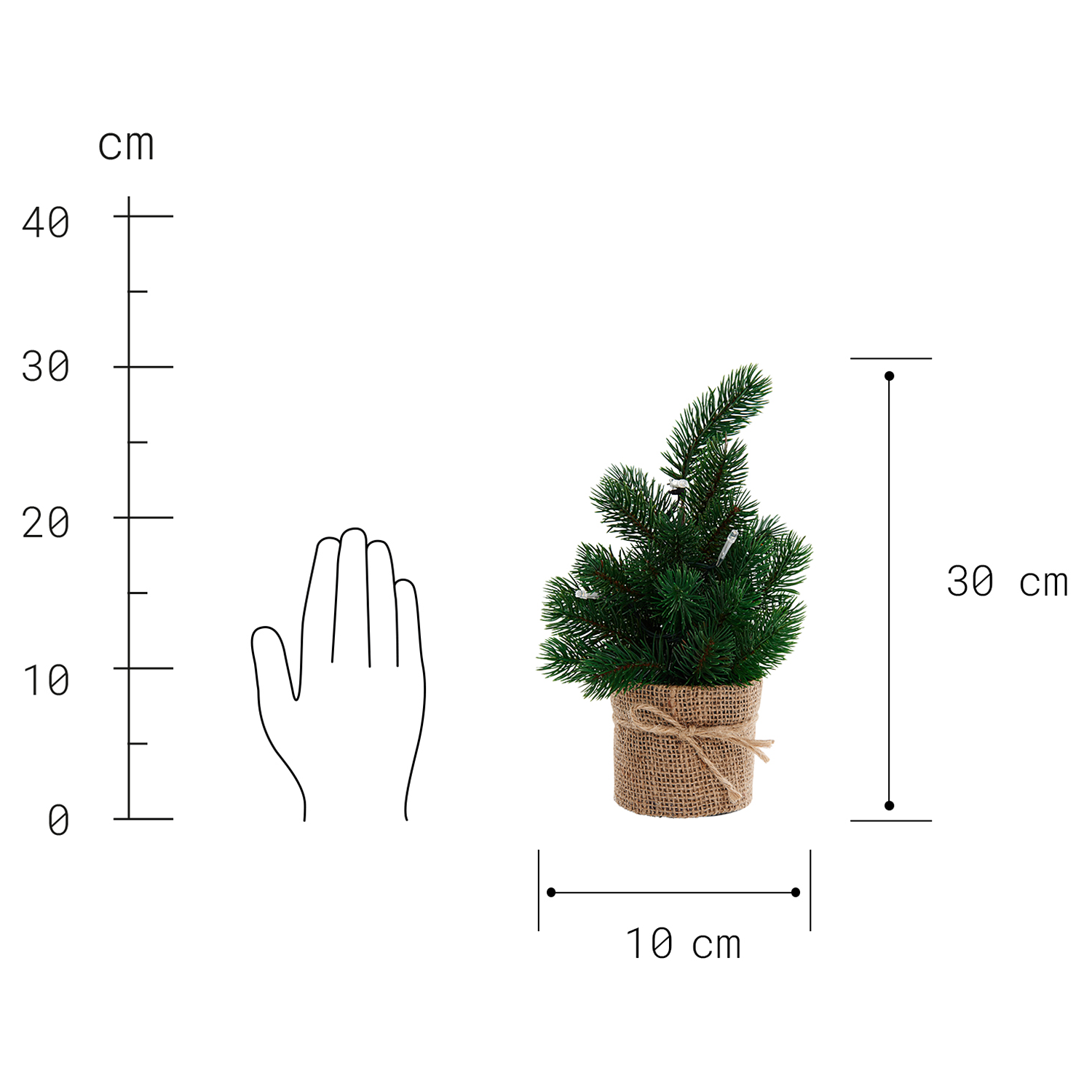 TREE OF THE MONTH brad artificial - verde | 30 cm