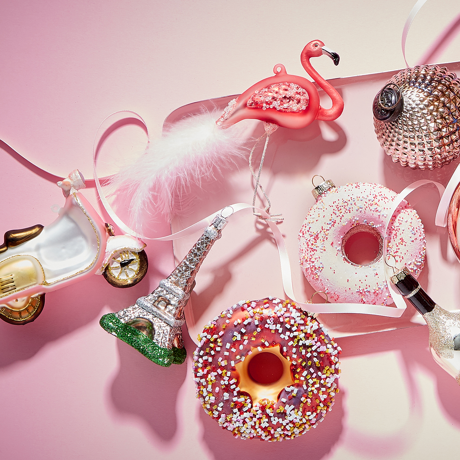 HANG ON ornament sticla flamingo