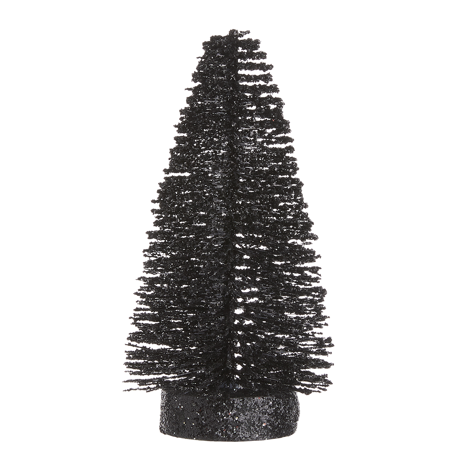 X-MAS brad de Craciun sclipitor 12 cm, negru