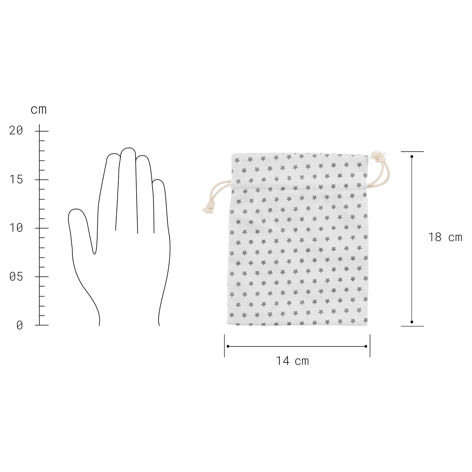 PACK-A-BAG punga mica 14x18cm - alb