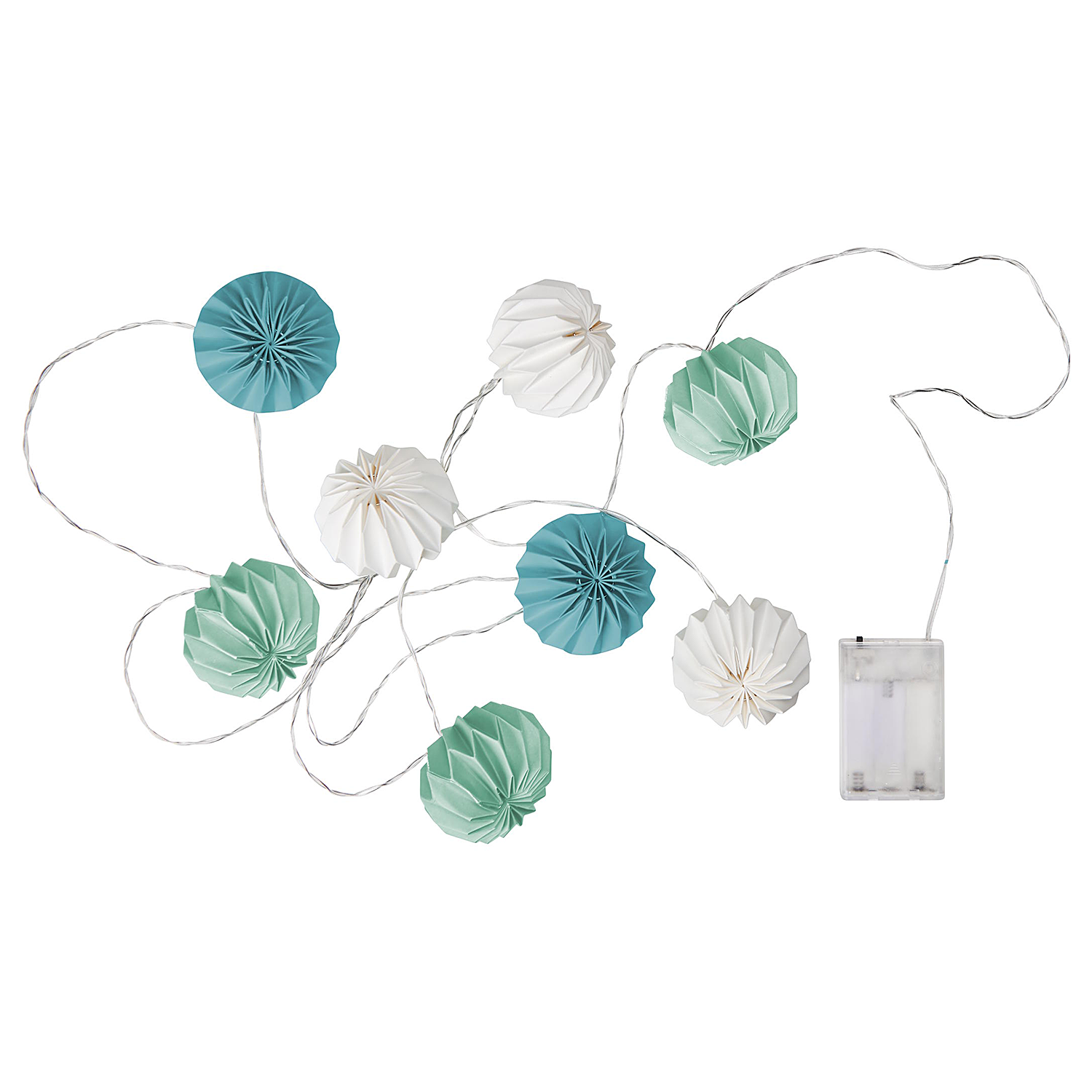 HANAMI LED Instalatie 8 LED, alb/salvie/petrol