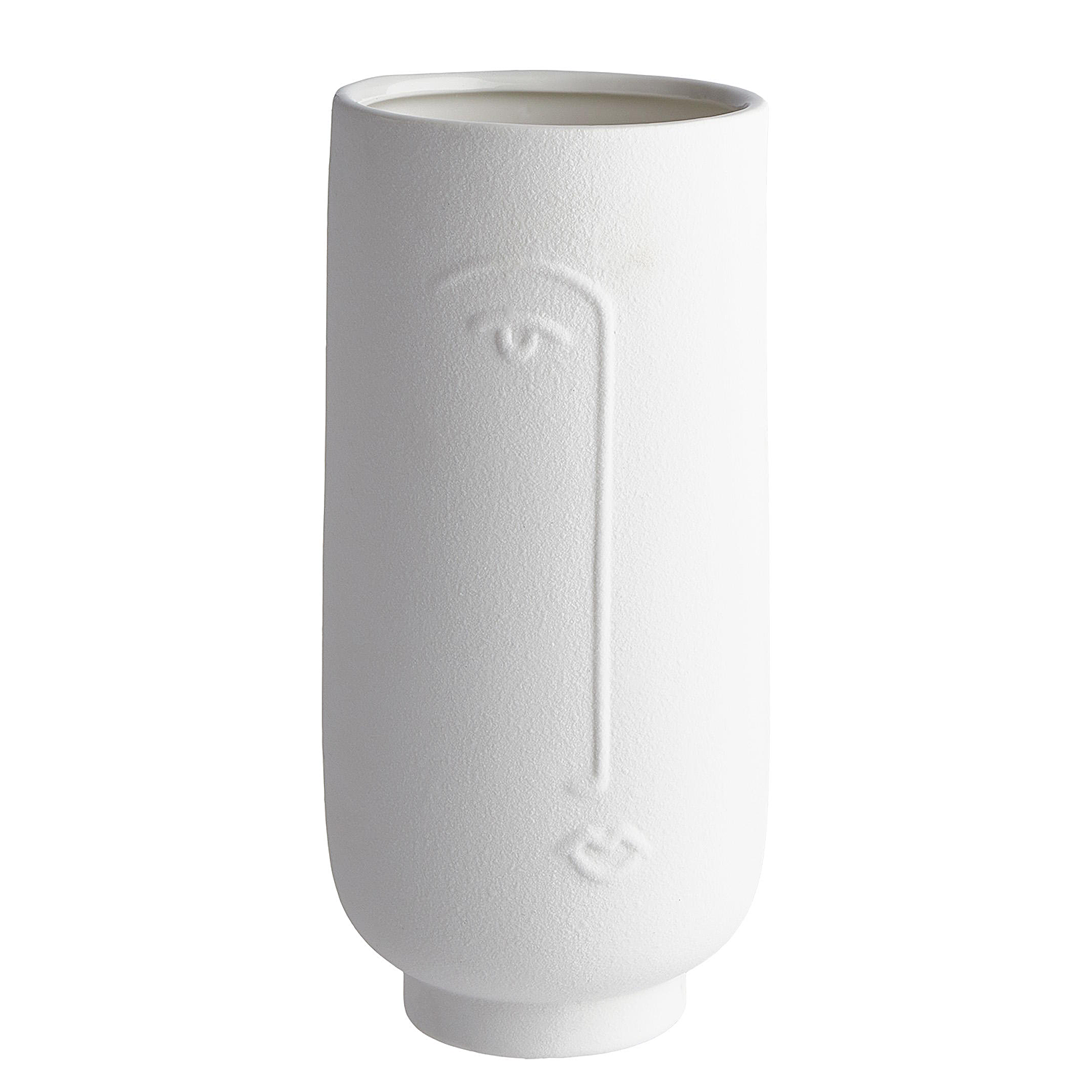 LINE ART vaza ceramica 29cm, alba