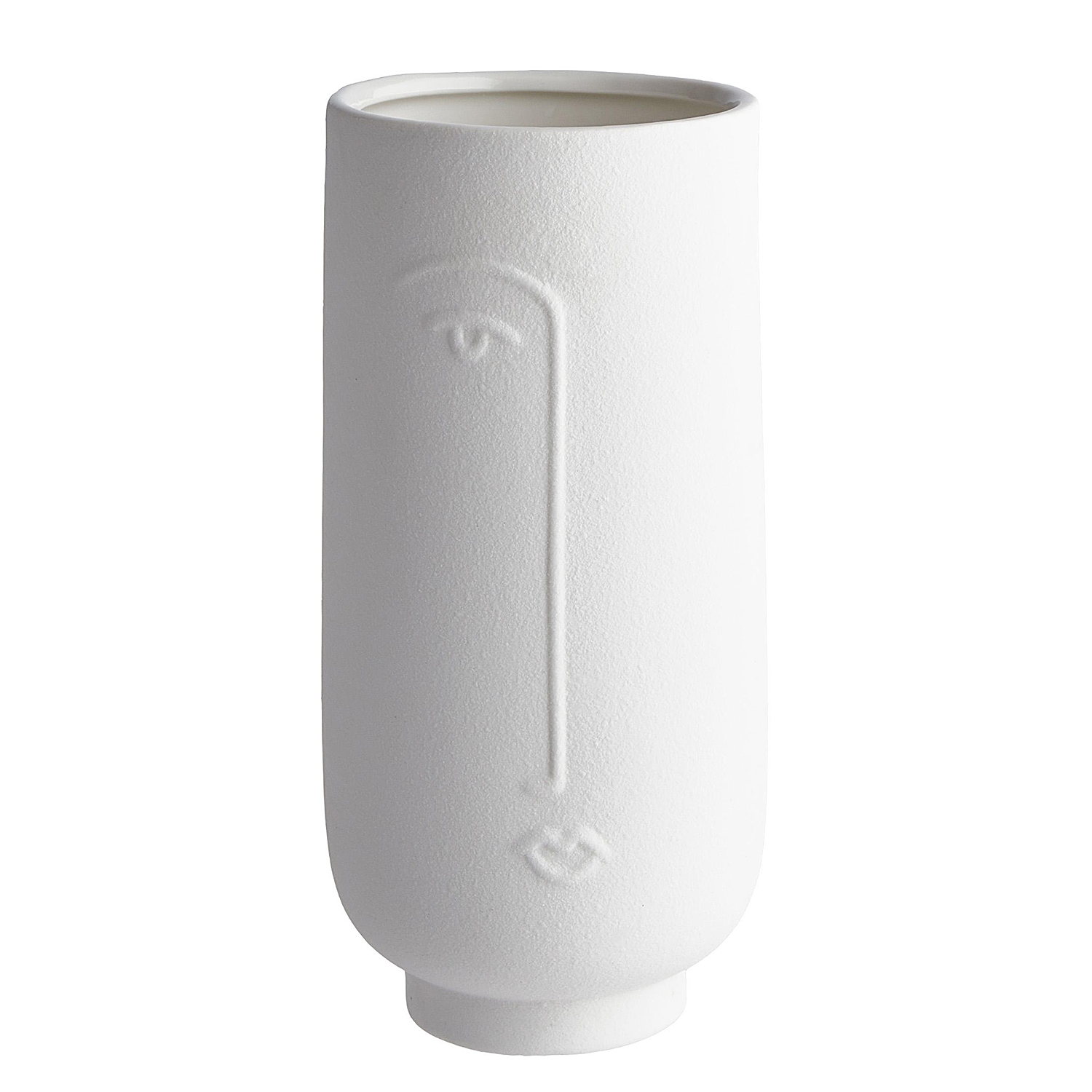 LINE ART vaza ceramica 29cm, alba