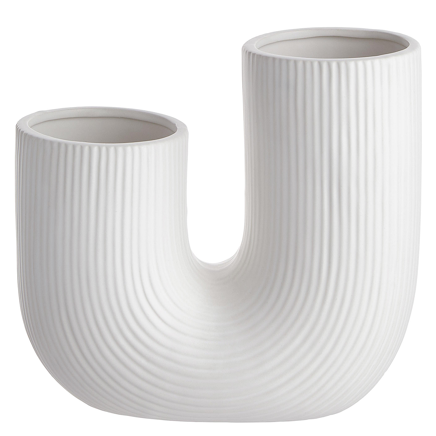 TUBE vaza ceramica 25 cm, alb