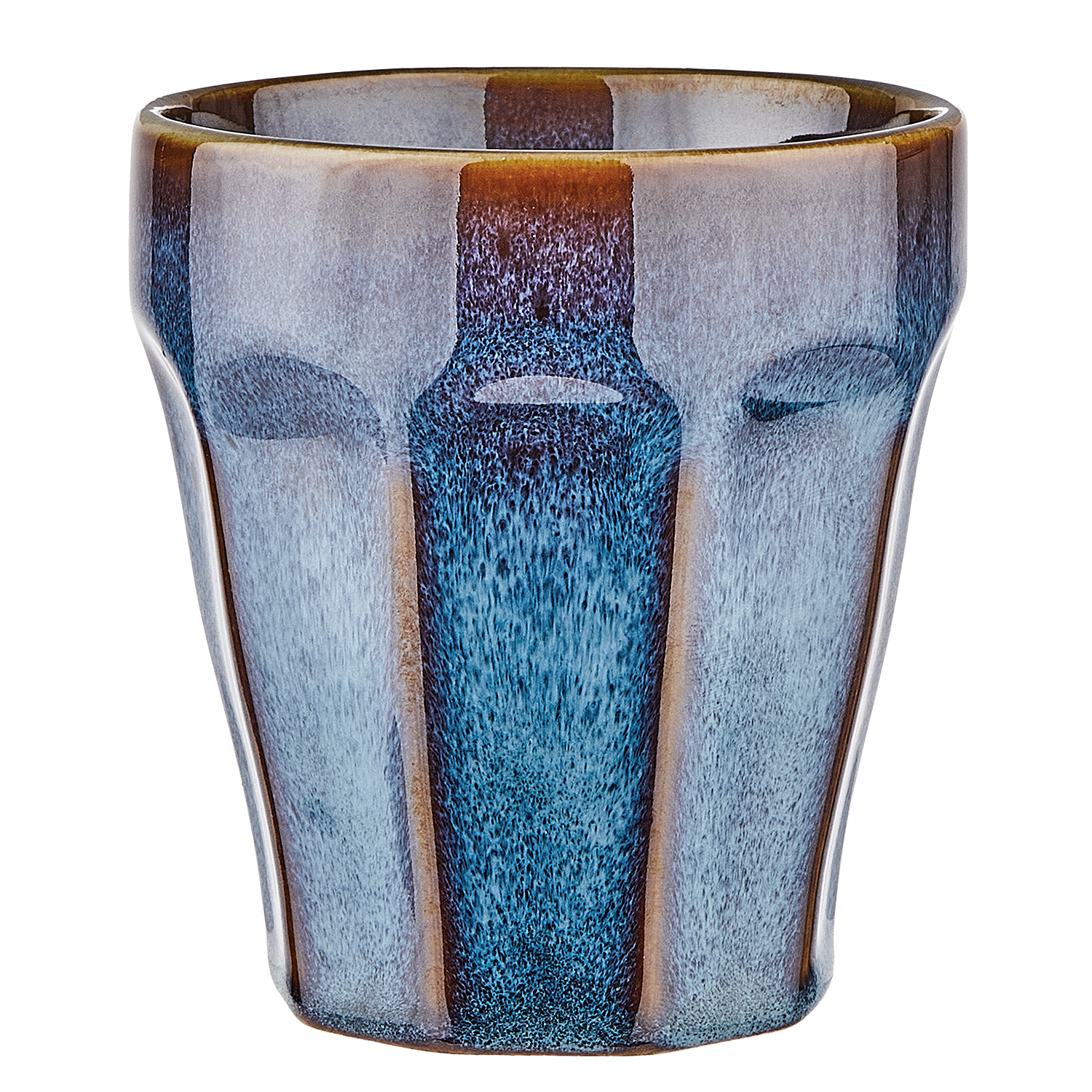 BERGAMO cana de cafea cu glazura reactiva, albastra