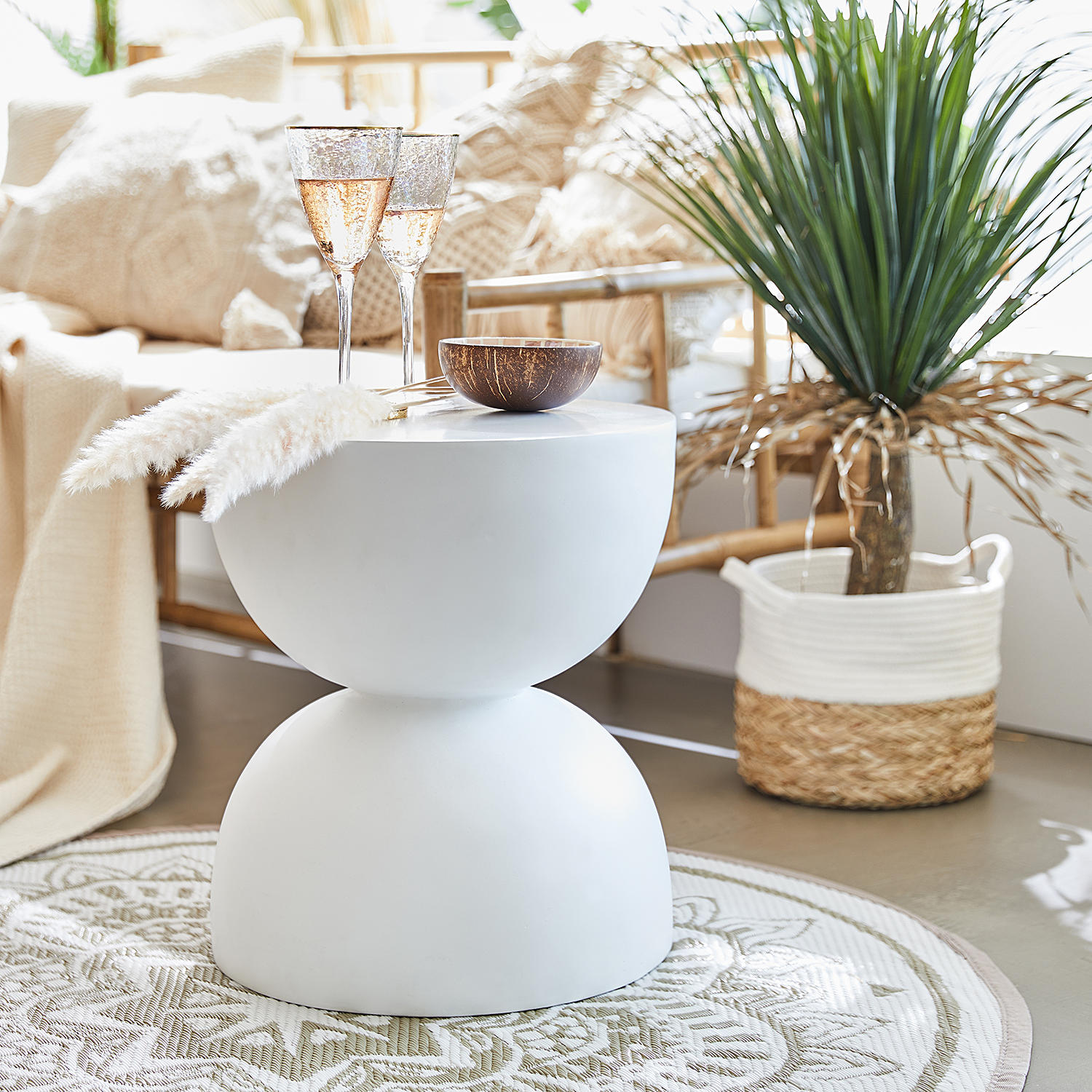 ARTISTA masuta laterala/taburet rotund