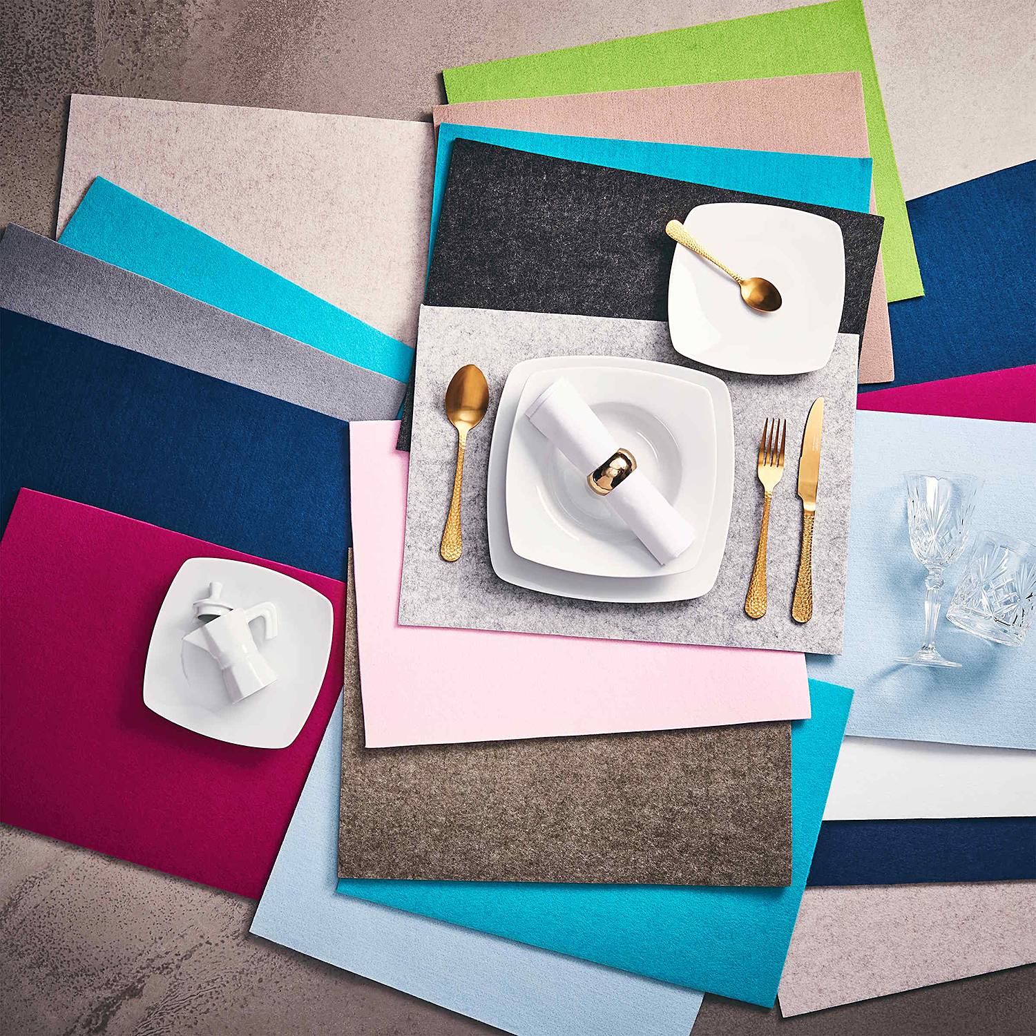 FELTO suport farfurii 33x45cm, taupe chambray