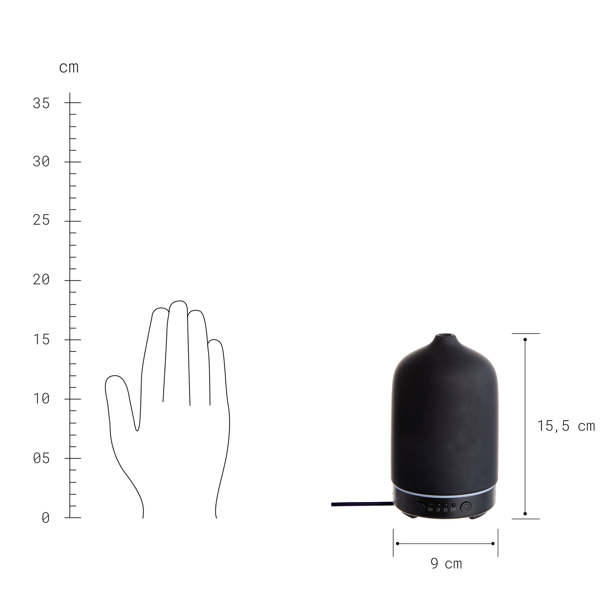 CLOUD NINE difuzor de aroma, negru