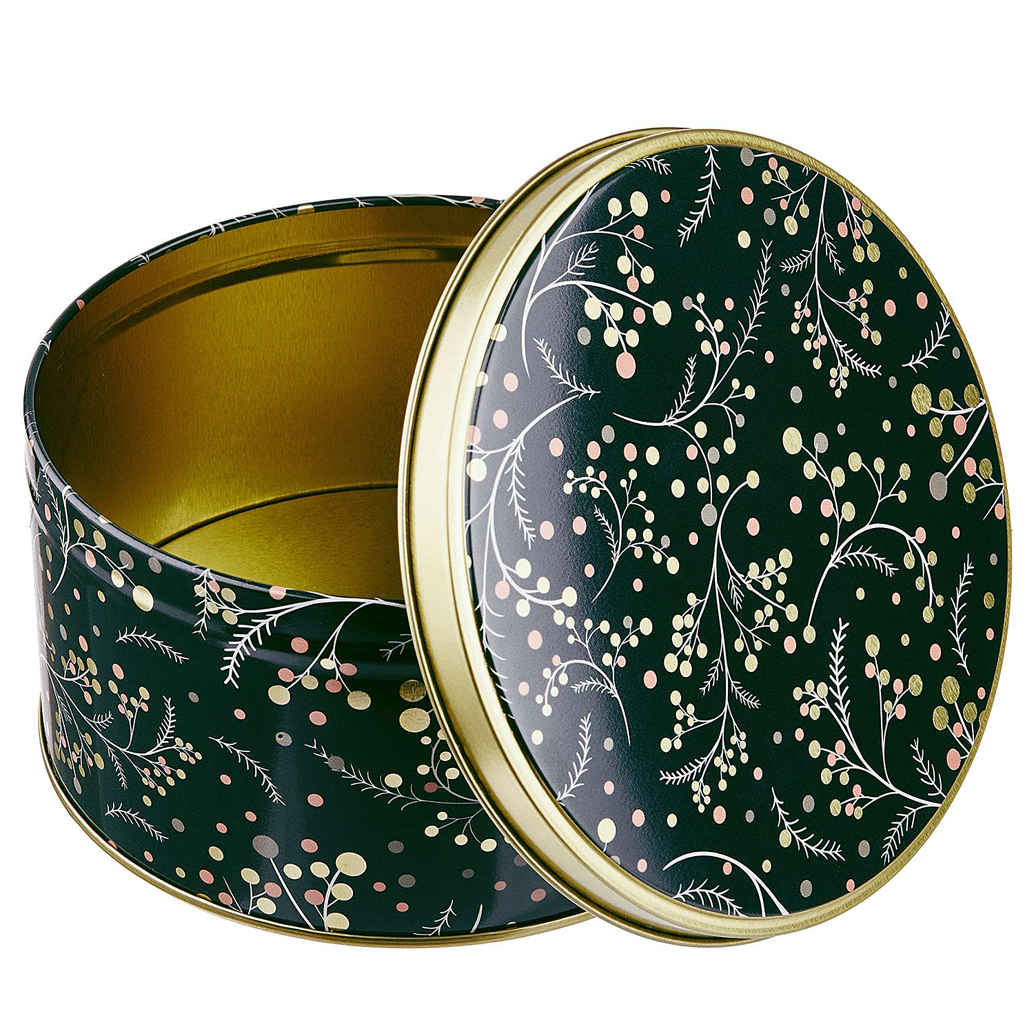 COOKIE JAR cutie metalica rotunda Berry Pine | mica