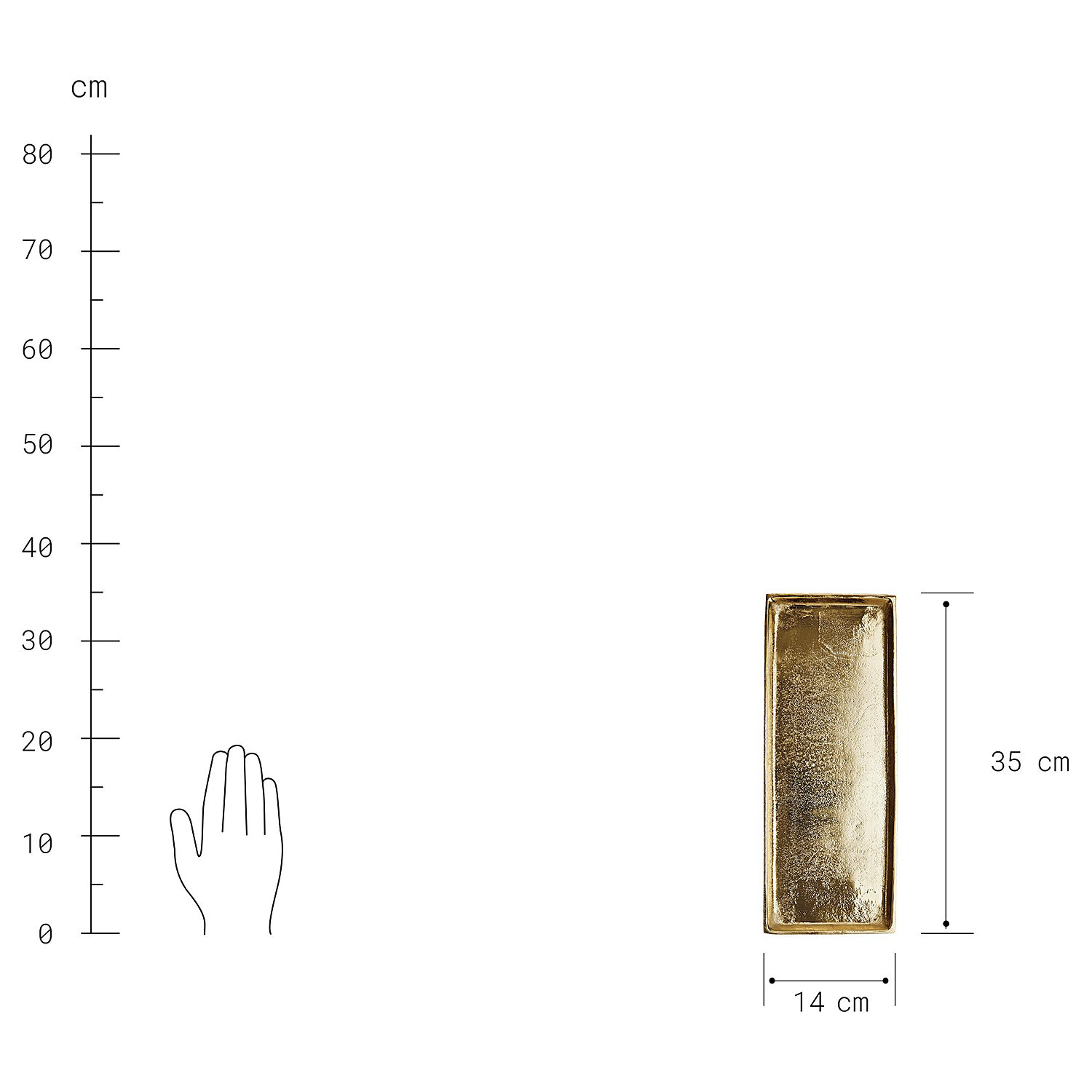 BANQUET tava decor 35x14cm aurie