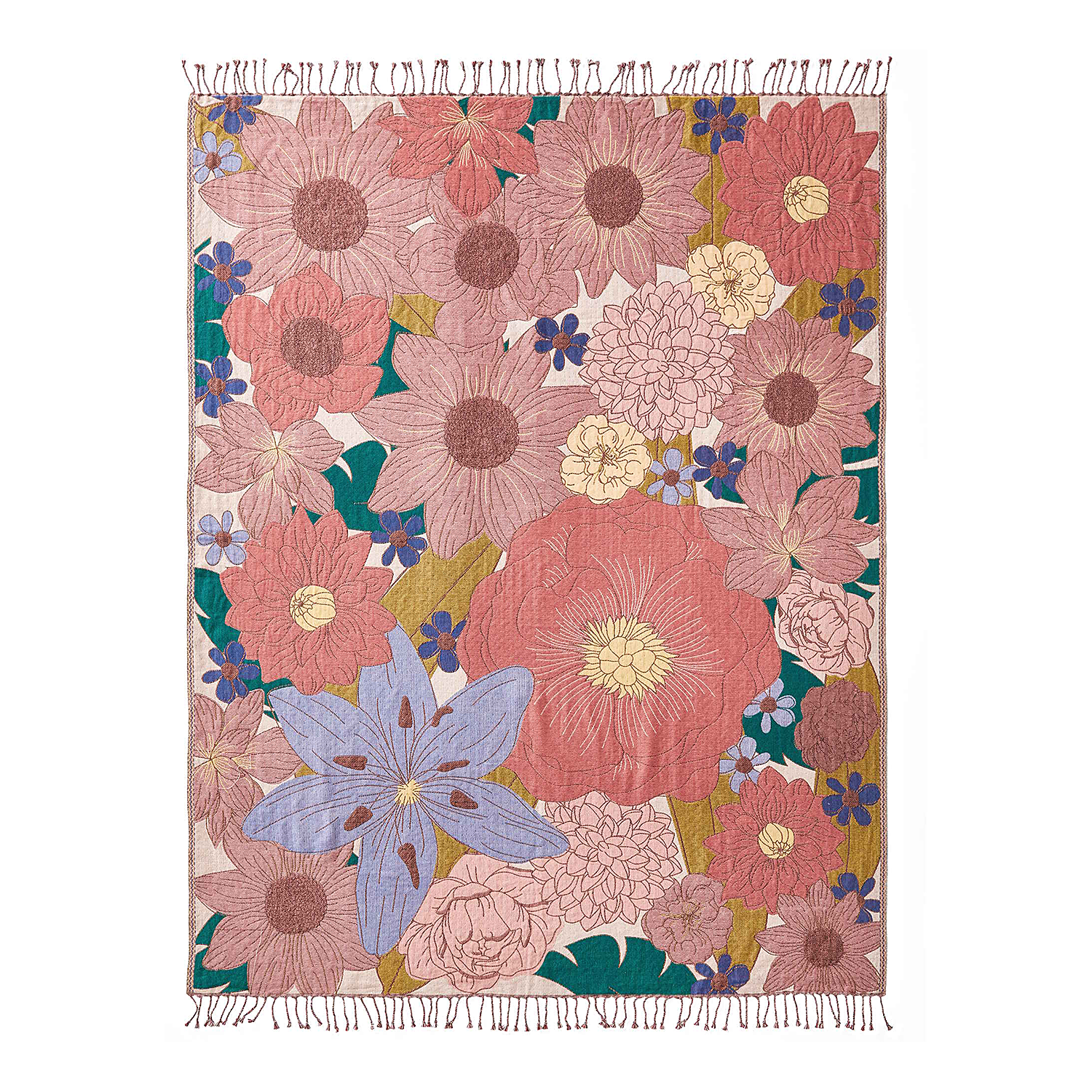 FIORE patura cu flori 170x130cm