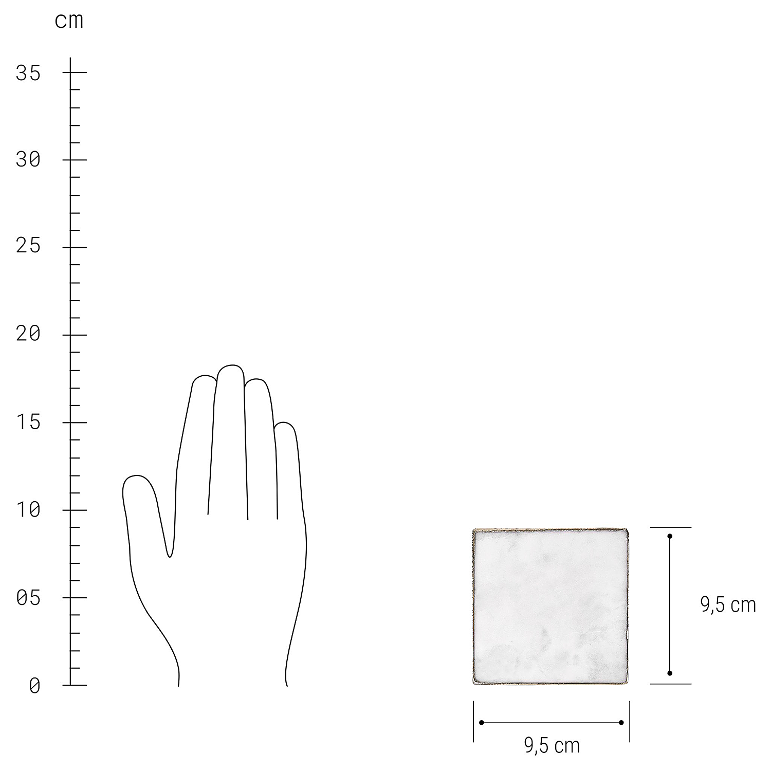 MARBLE suport pahare marmura cu margine aurie