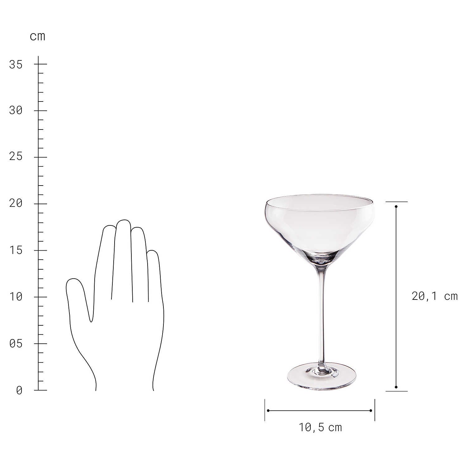 CLASSY HOUR pahar cocktail 260 ml