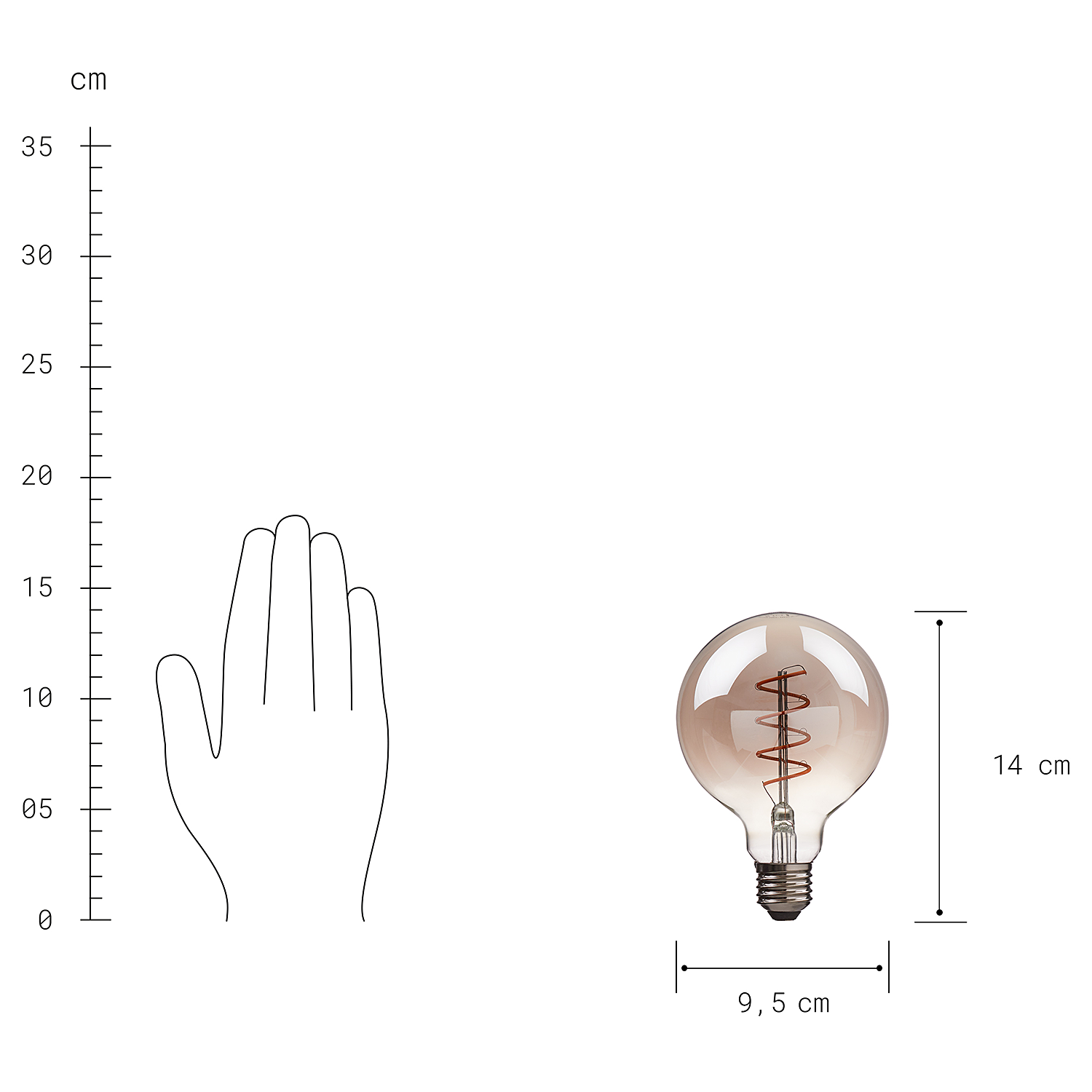 BRIGHT LIGHT LED lampa fumurie 9,5 cm