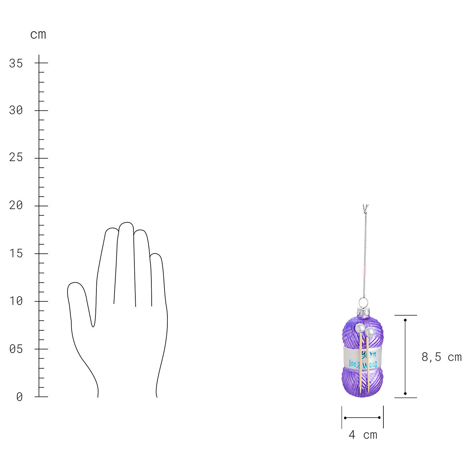 HANG ON ornament sticla lana