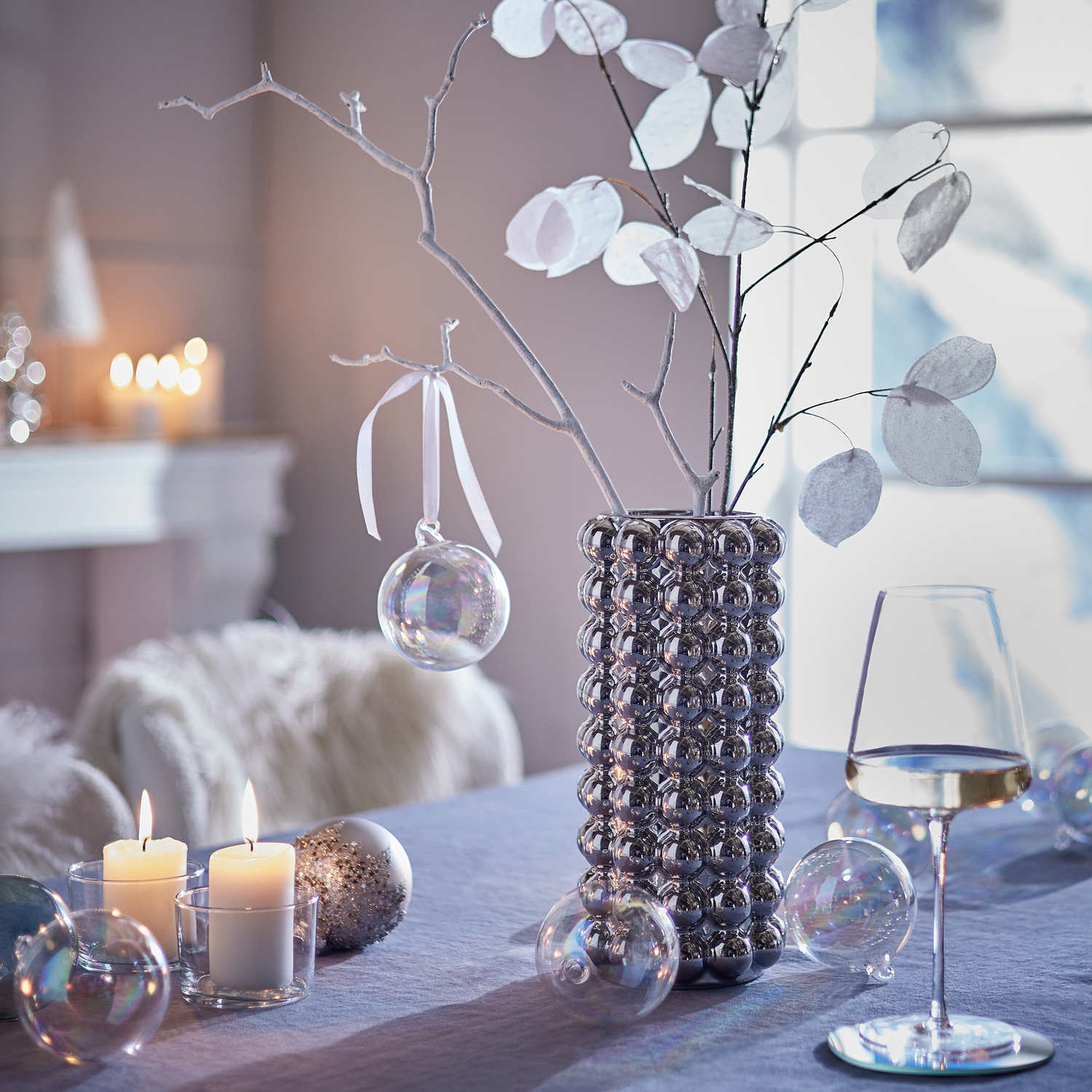 HANG ON ornament sticla transparent D8cm